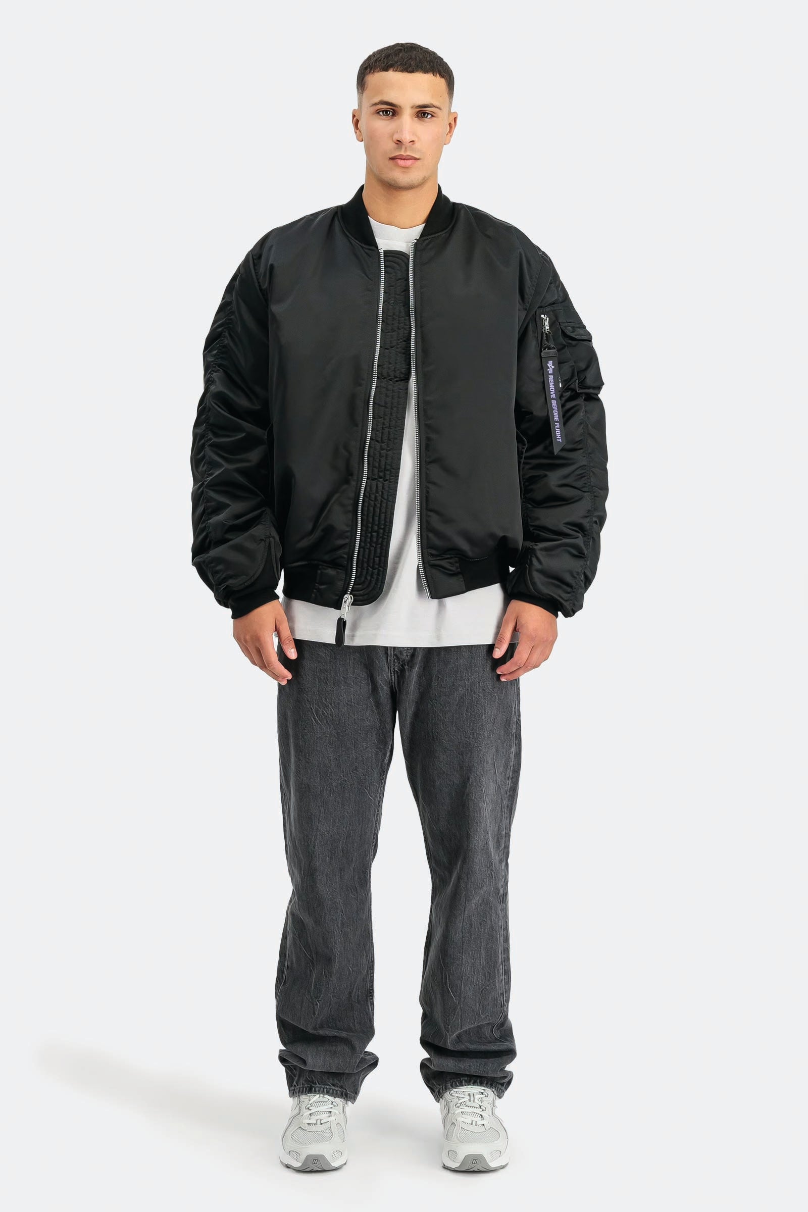  Alpha Industries Ma-1 Uv Bomber Jacket Unisex Nero - 2