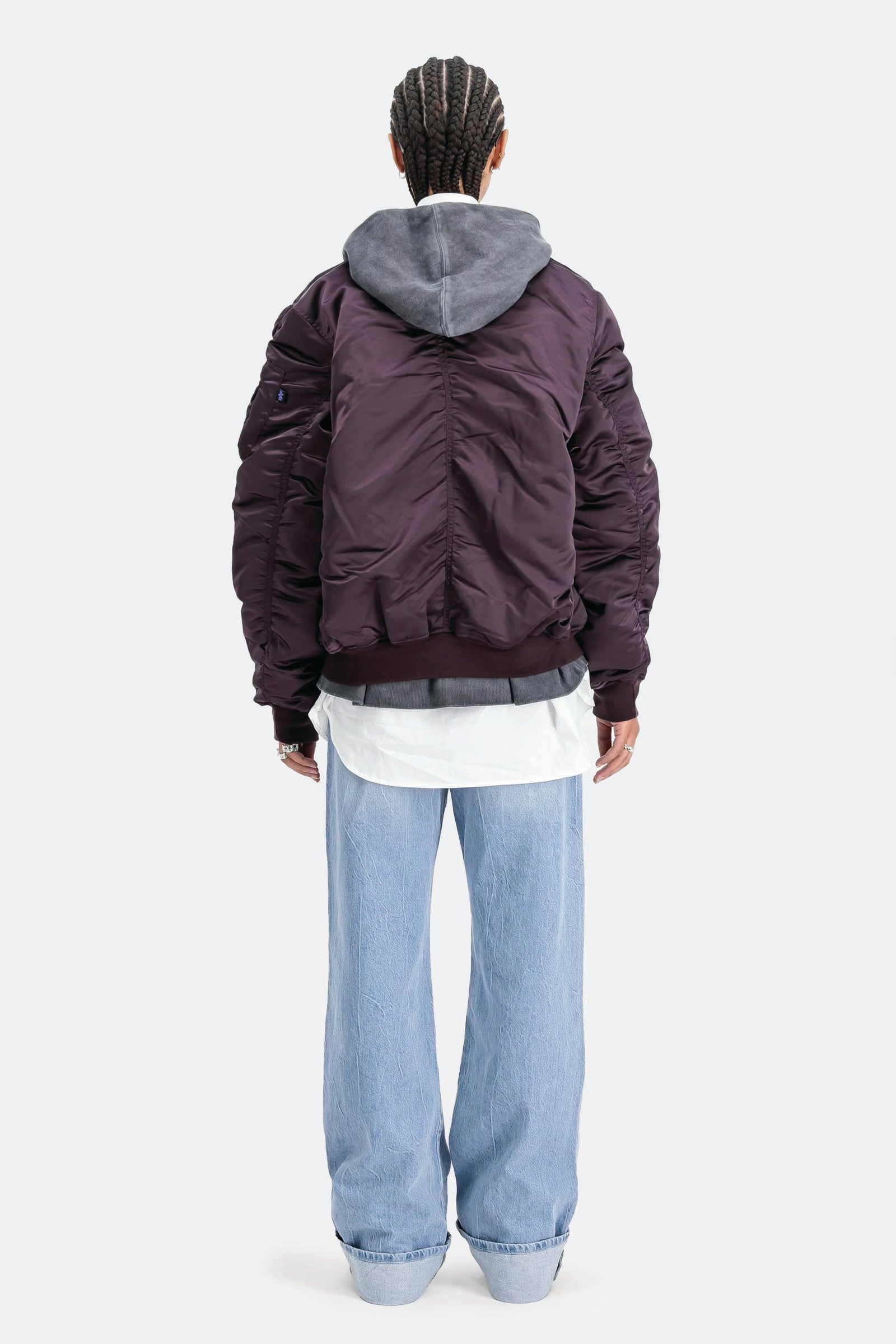  Alpha Industries Ma-1 Uv Bomber Jacket Viola Unisex Bordeaux - 3