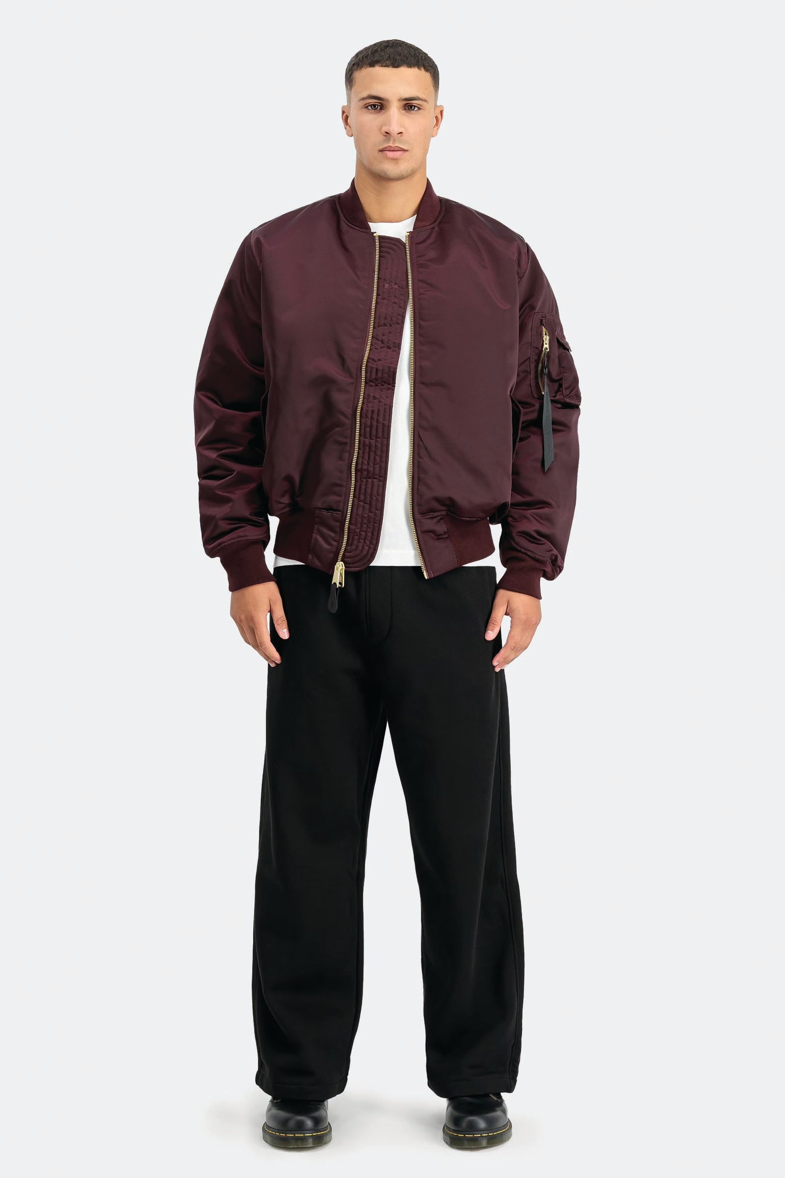  Alpha Industries Ma-1 Base Flight Bomber Jacket Viola Unisex Vinaccio - 2