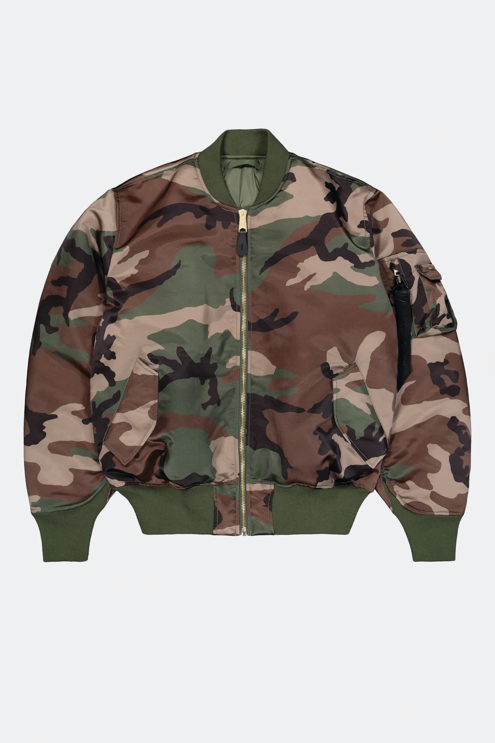  Alpha Industries Ma-1 Base Camo Flight Bomber Jacket Pattern Unisex Mimetico - 1