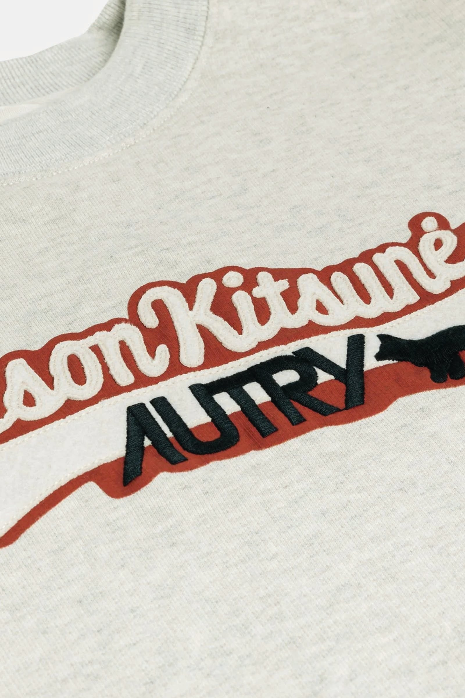  Autry Felpa Logo 'maison Kitsuné' Unisex Grigio - 5