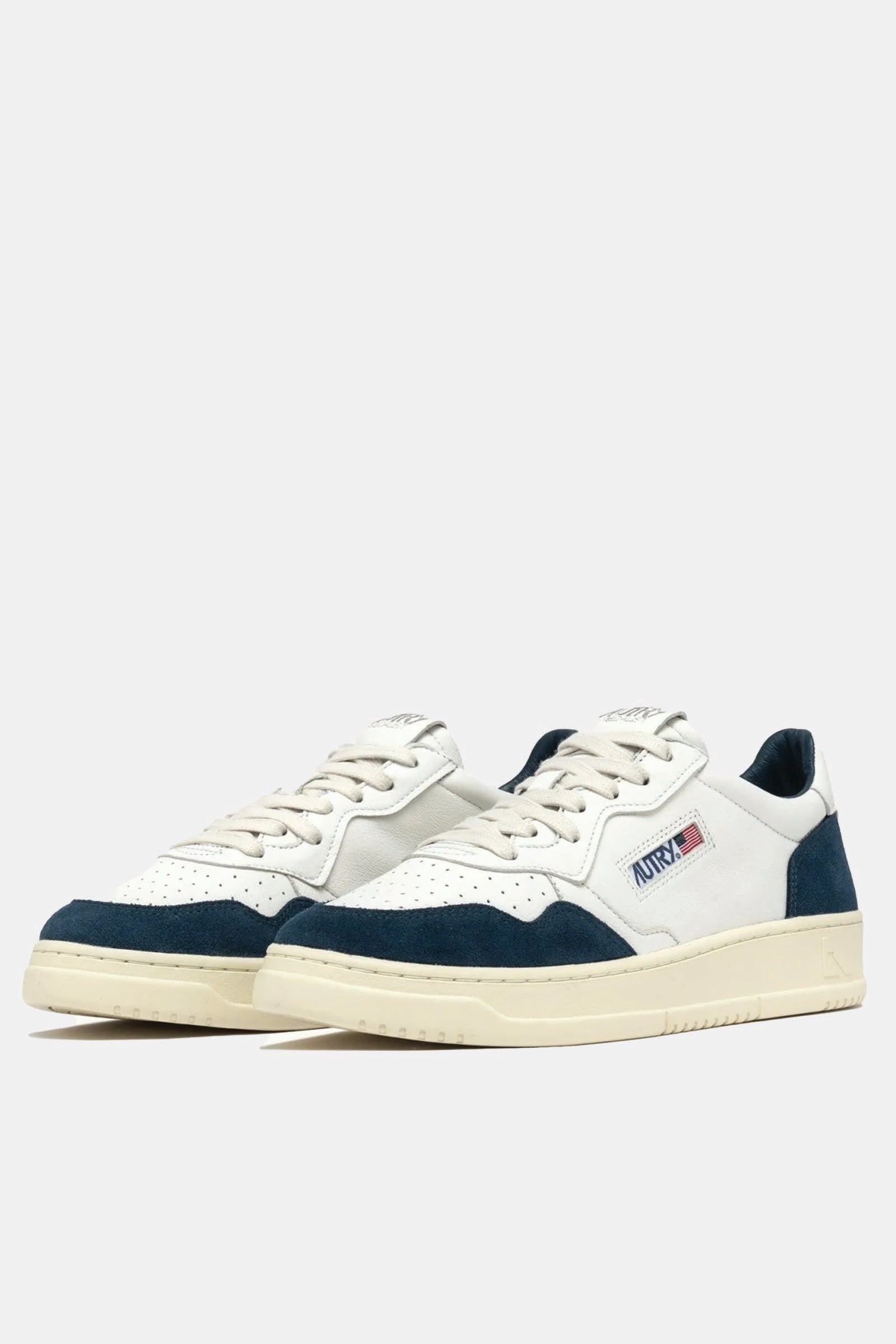  Autry Medalist Low Bianco Uomo White Blu - 3