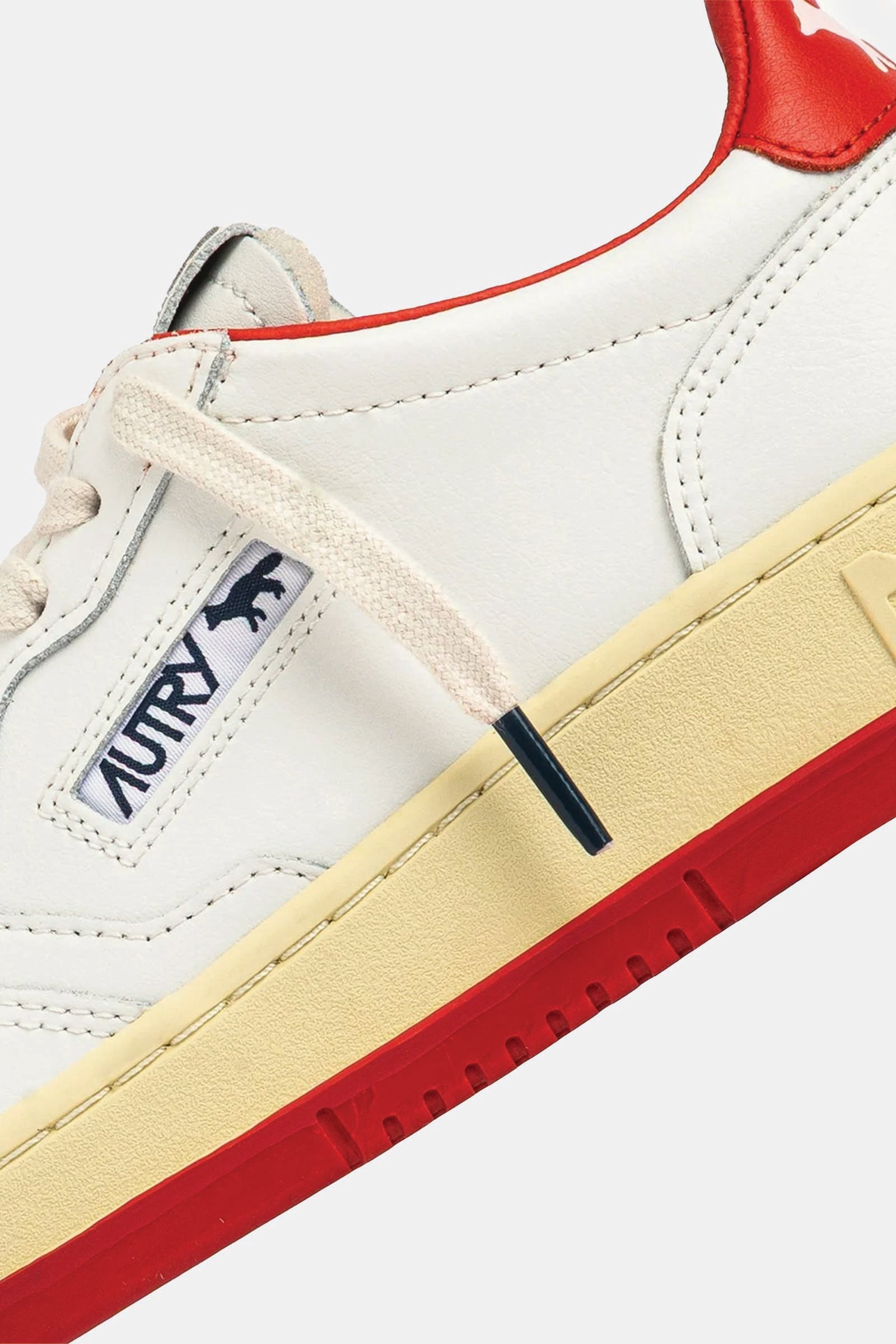  Autry Medalist Low 'maison Kitsuné' Bianco Uomo Bianco Rosso - 4