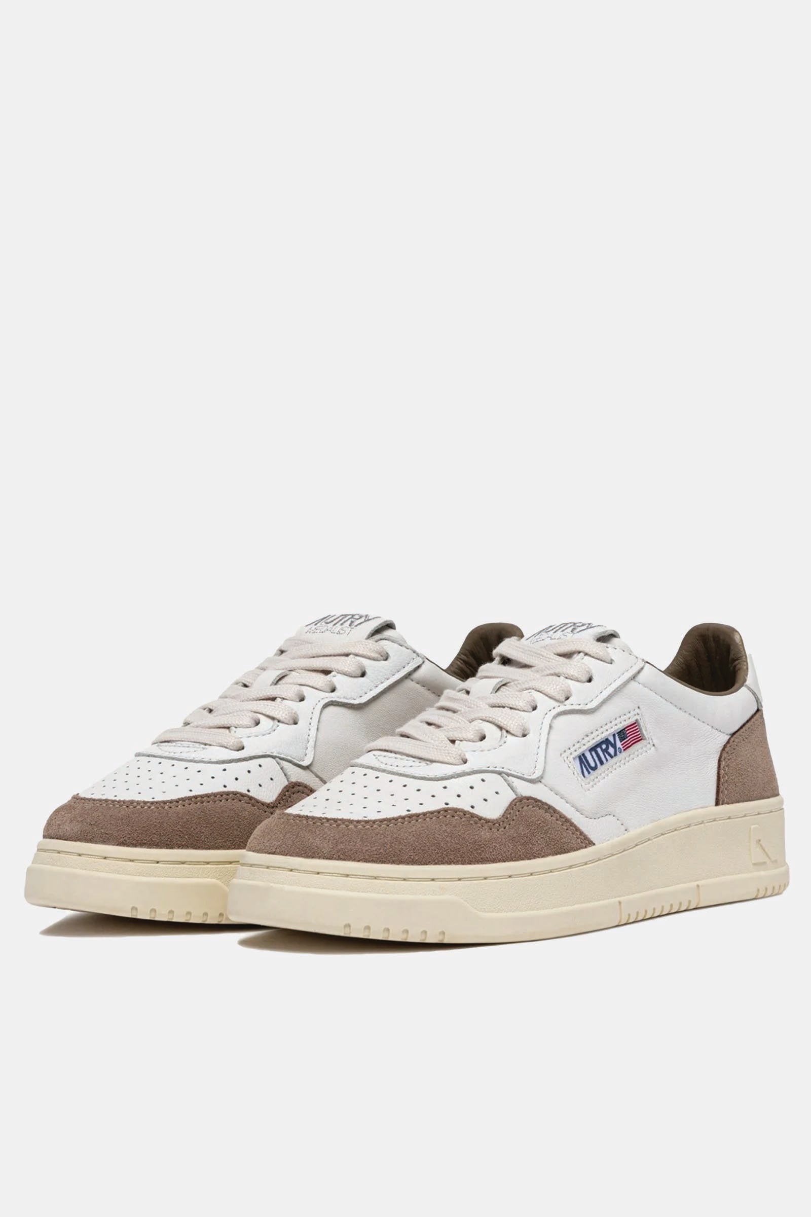  Autry Medalist Low Bianco Donna White Brown - 2