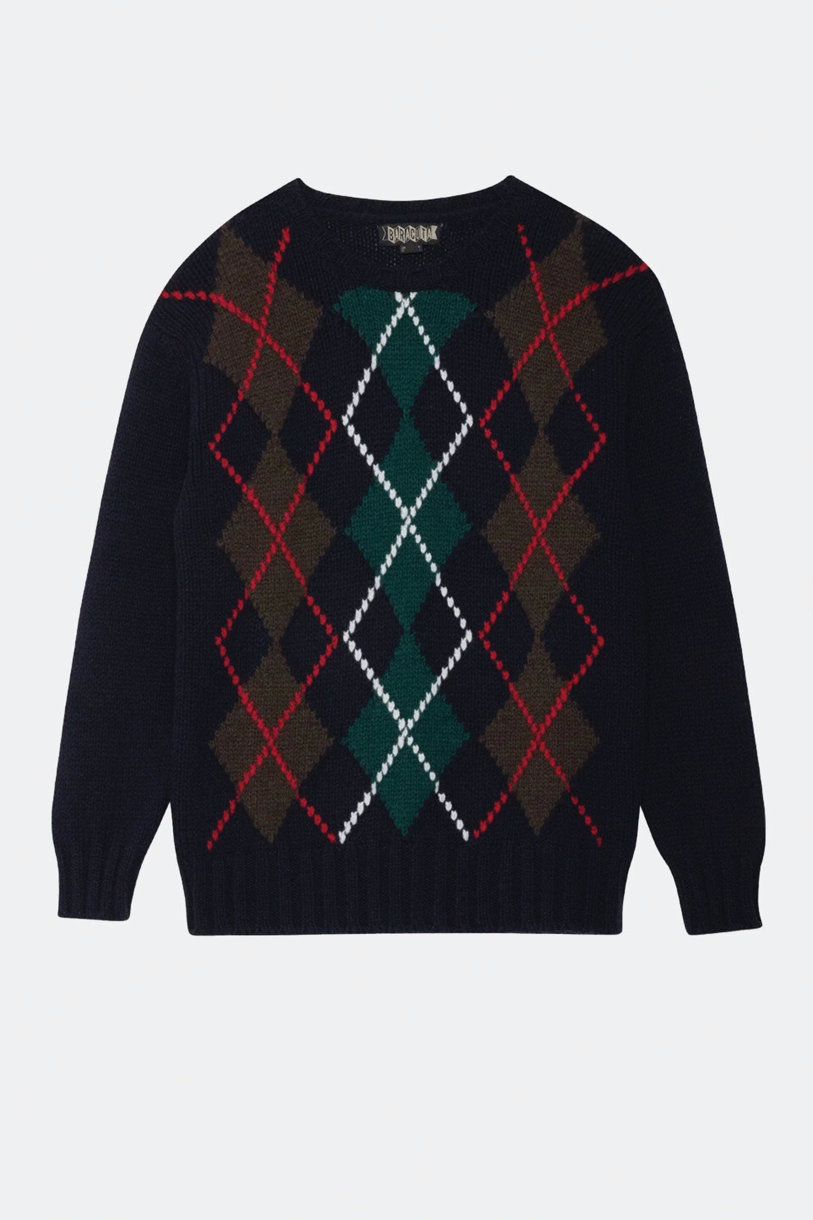  Baracuta Maglione Girocollo Con Motivo A Losanghe Uomo Blu - 1