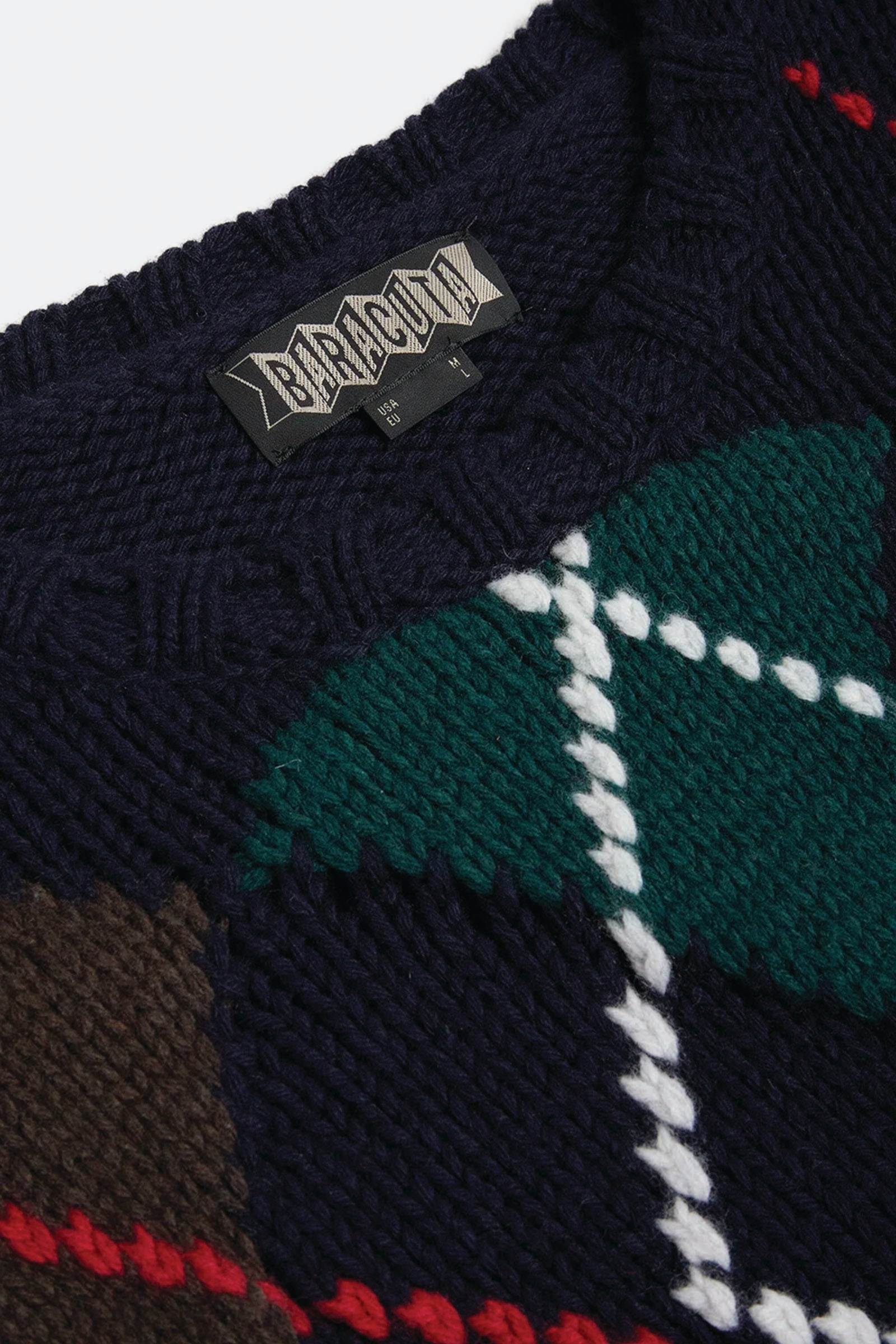  Baracuta Maglione Girocollo Con Motivo A Losanghe Uomo Blu - 4