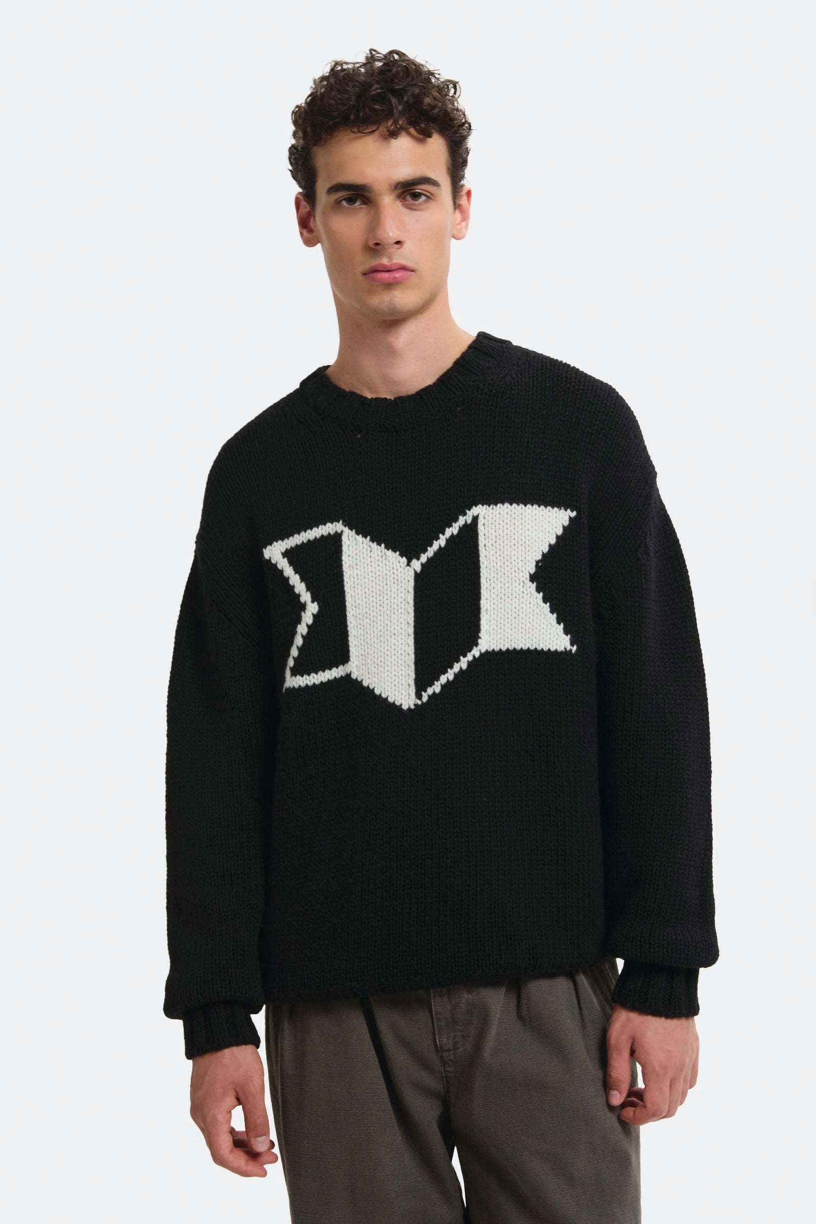  Baracuta Maglia Girocollo Con Logo A Fisarmonica Uomo Nero - 2