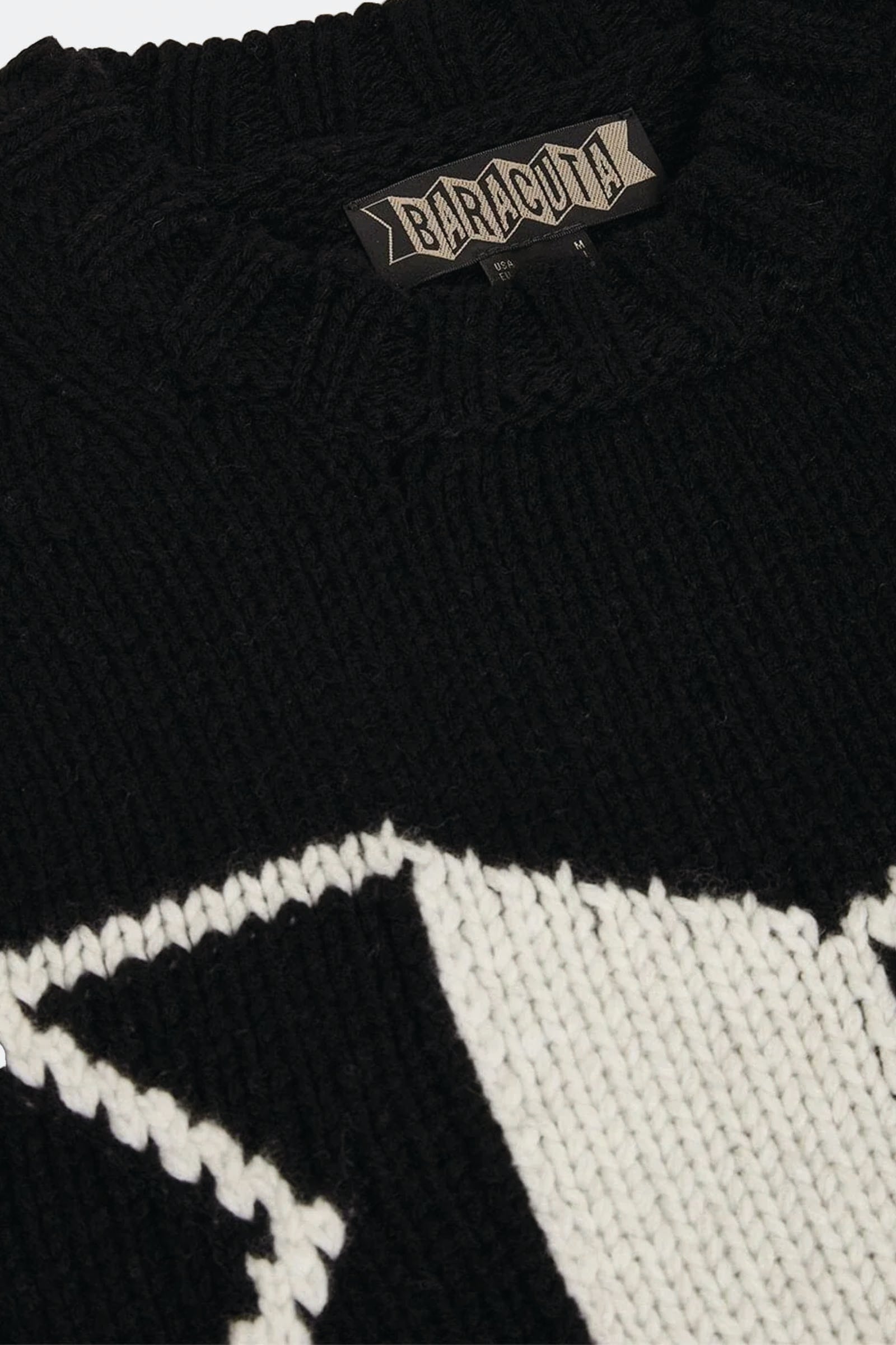  Baracuta Maglia Girocollo Con Logo A Fisarmonica Uomo Nero - 4