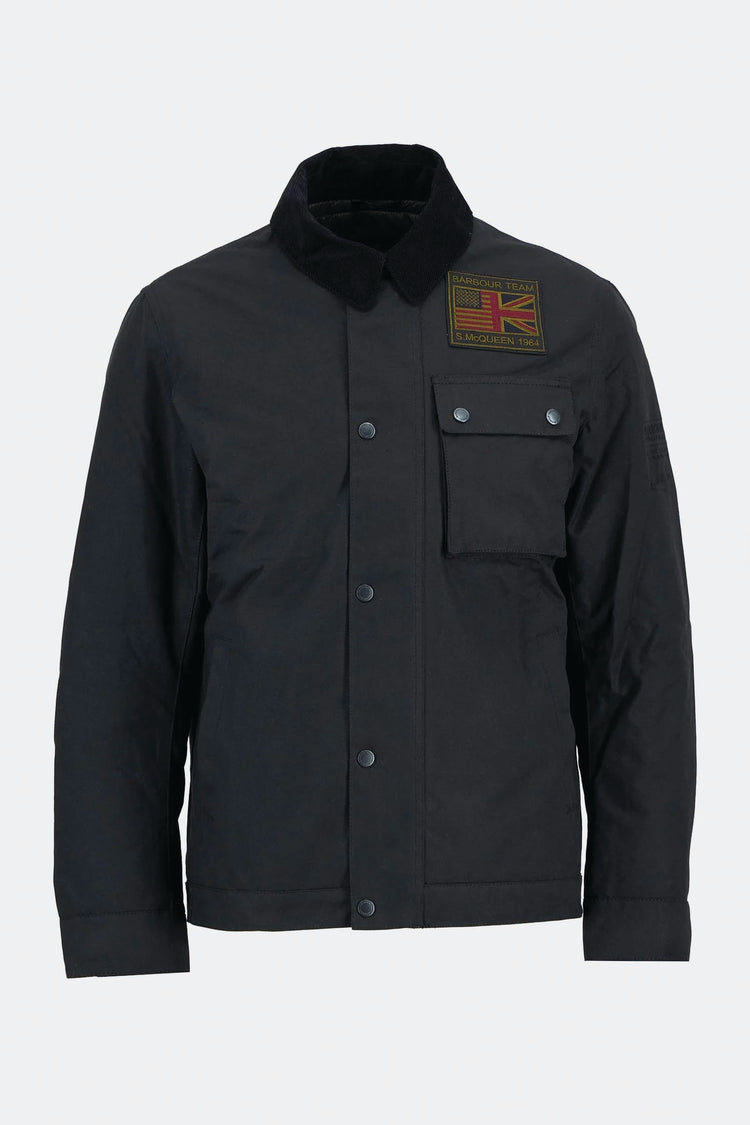  Barbour Workers Wax Steve Mc Queen Uomo Nero - 2
