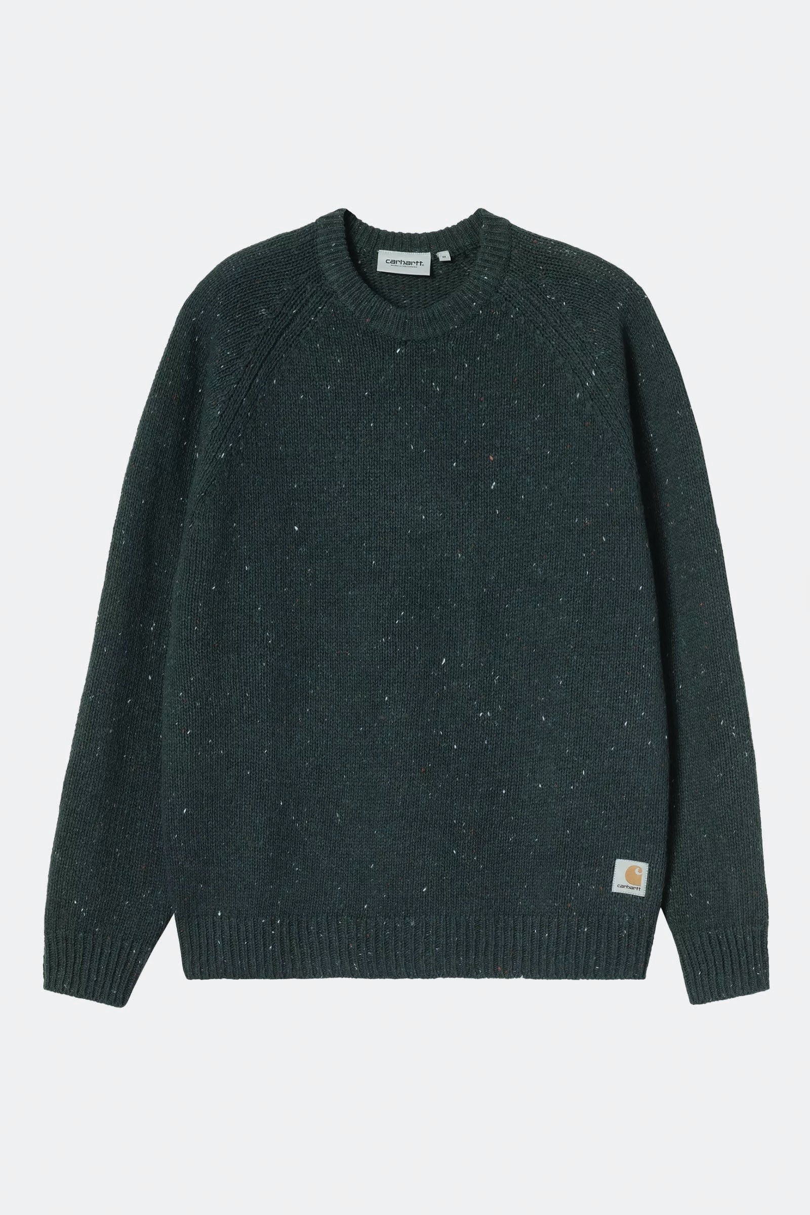  Carhartt Anglistic Sweater Uomo Verde - 1