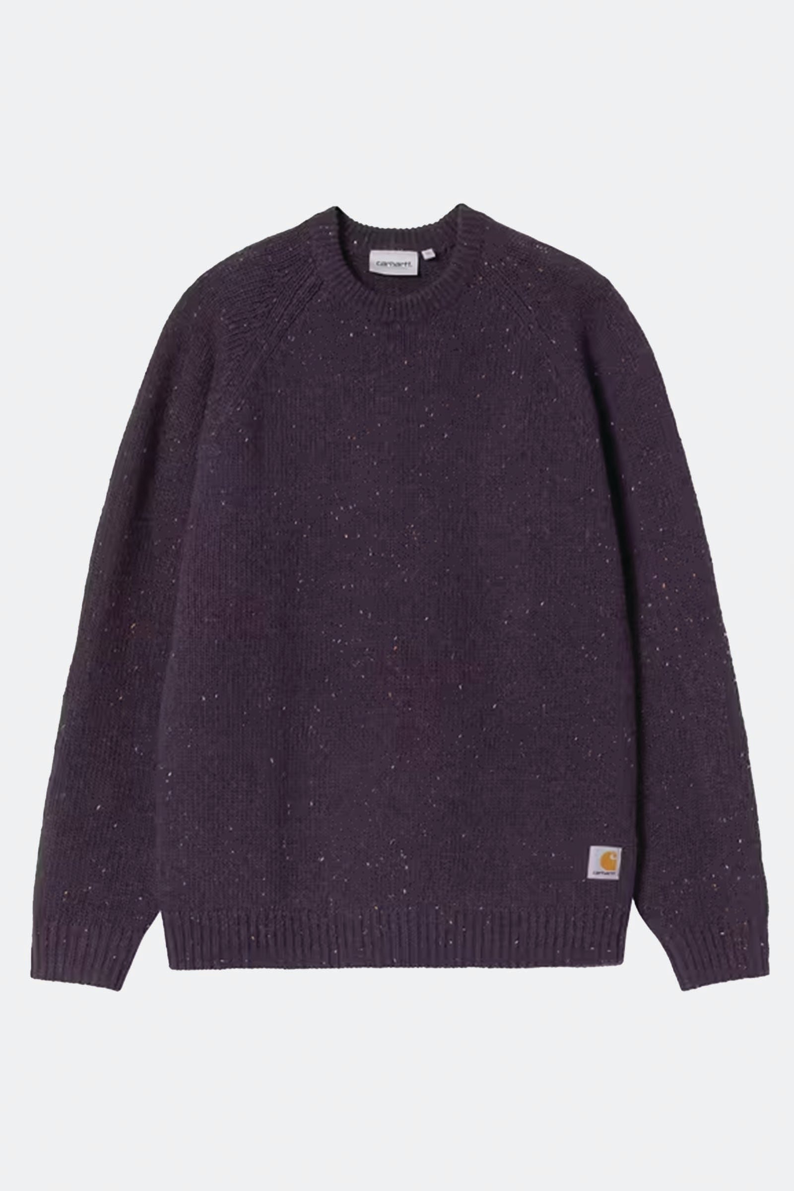  Carhartt Anglistic Sweater Uomo Viola - 1
