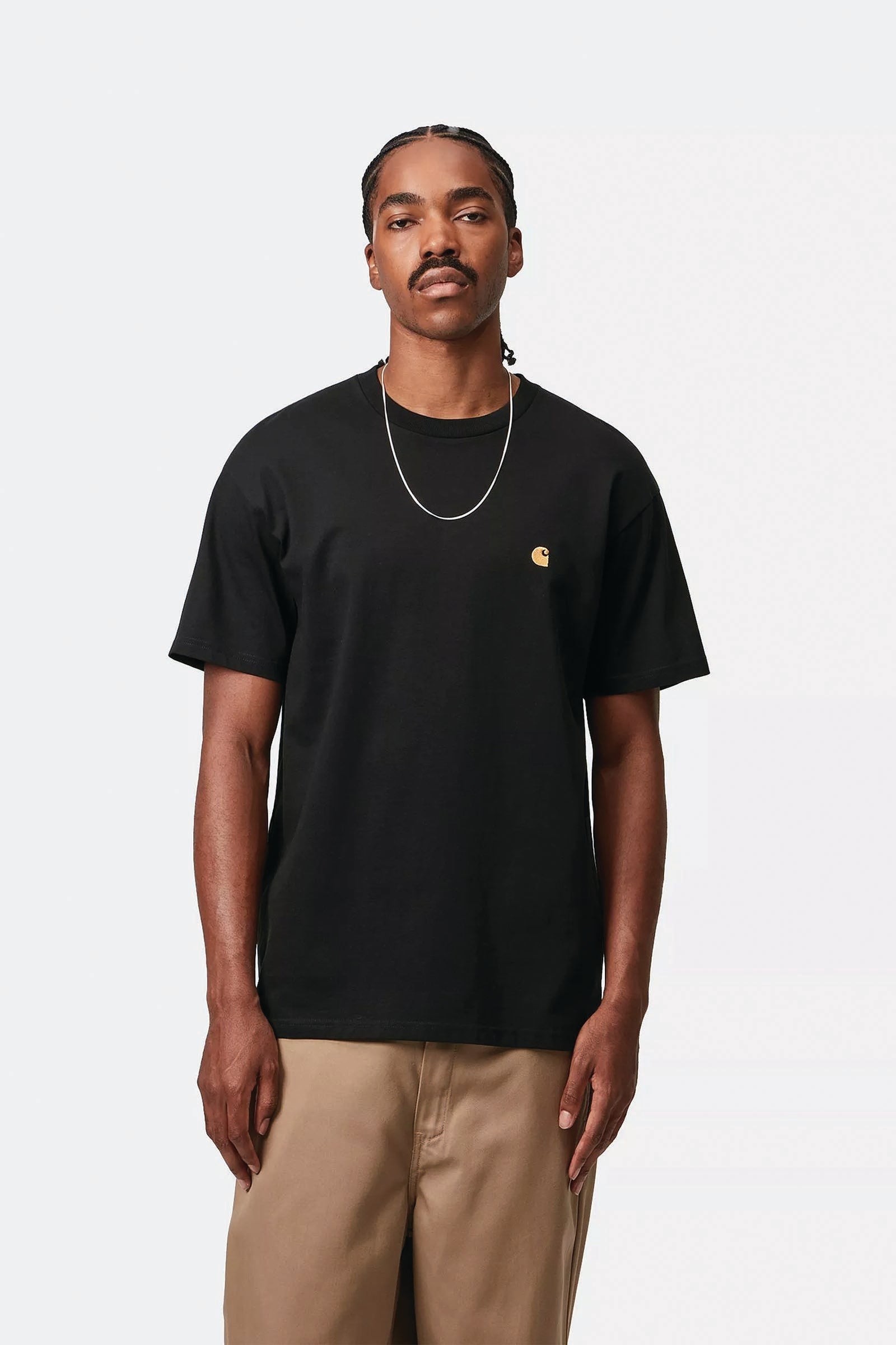 Carhartt S/s Chase T-shirt Nero Unisex Black - 3