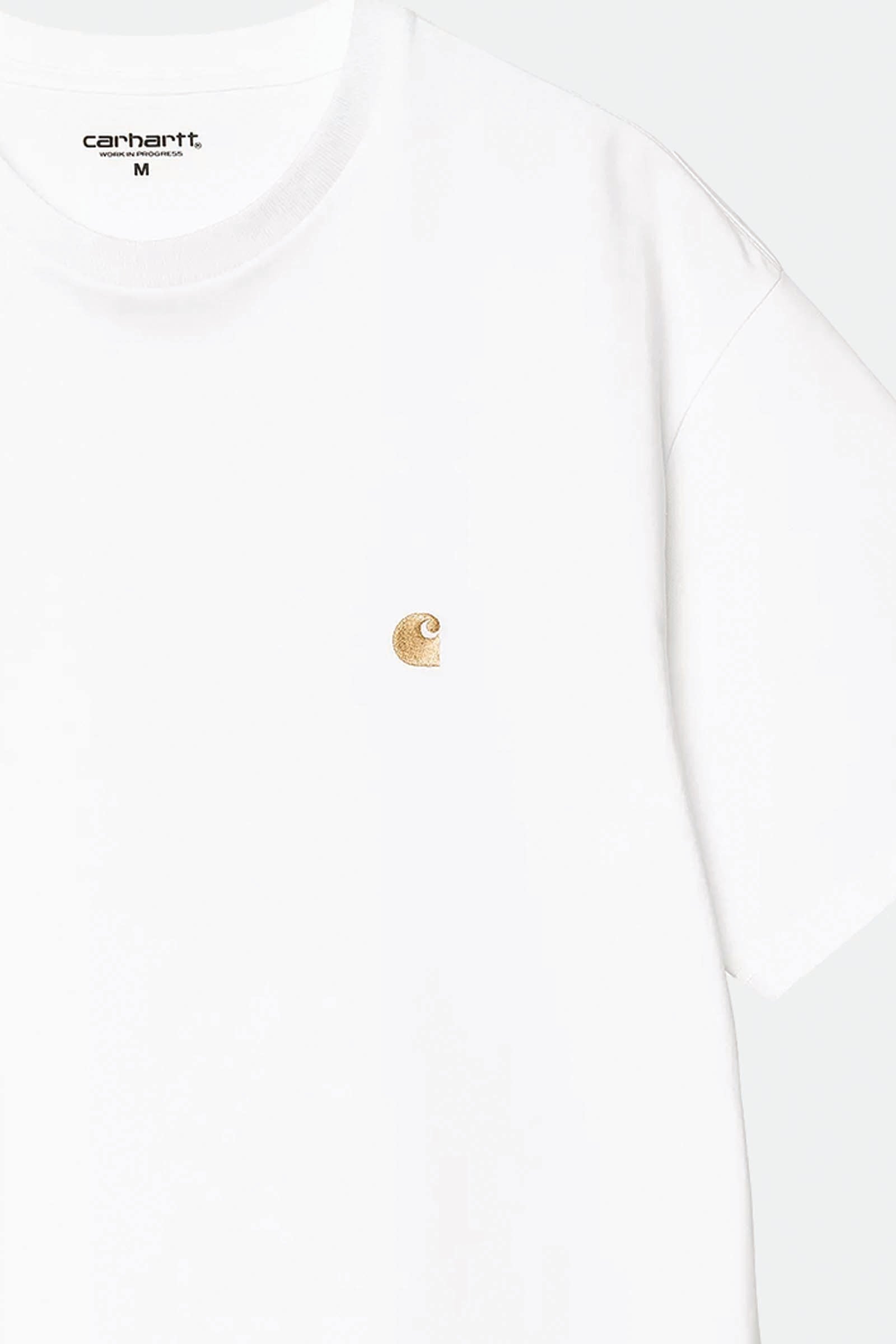  Carhartt S/s Chase T-shirt Bianco Unisex White - 3