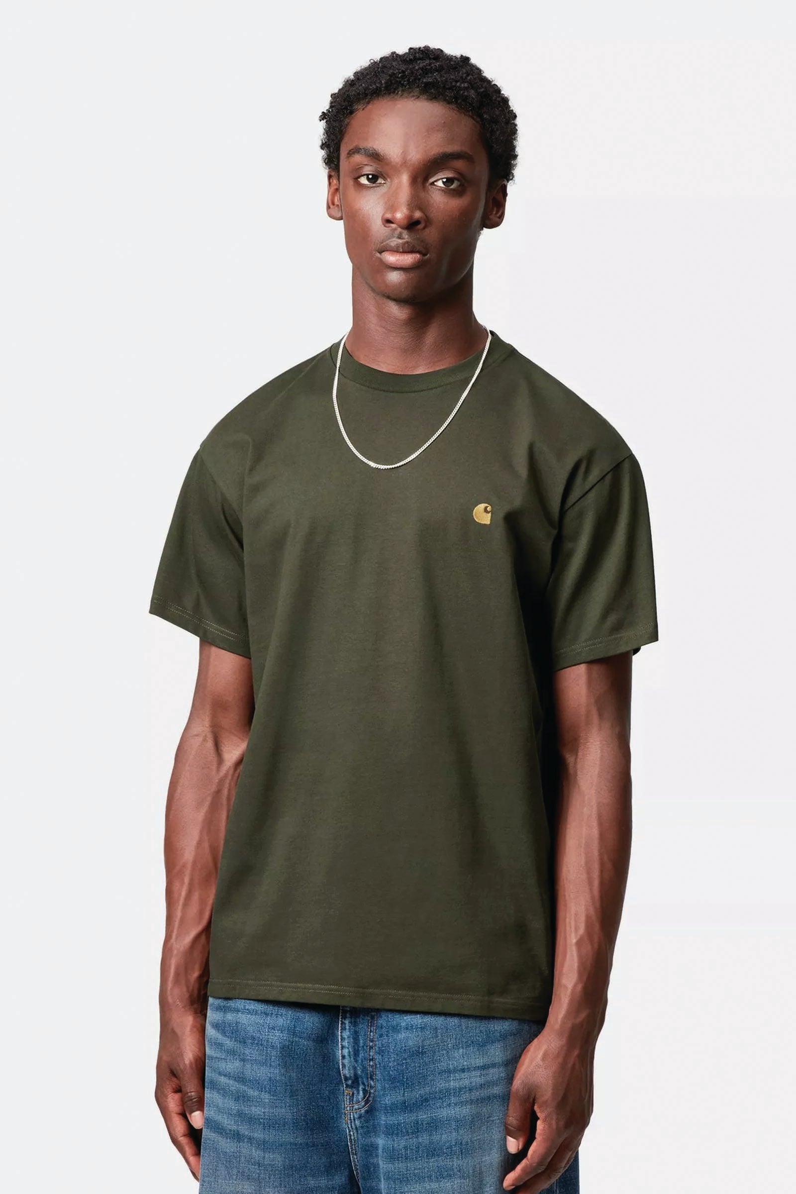  Carhartt S/s Chase T-shirt Verde Uomo Verde Oliva - 3