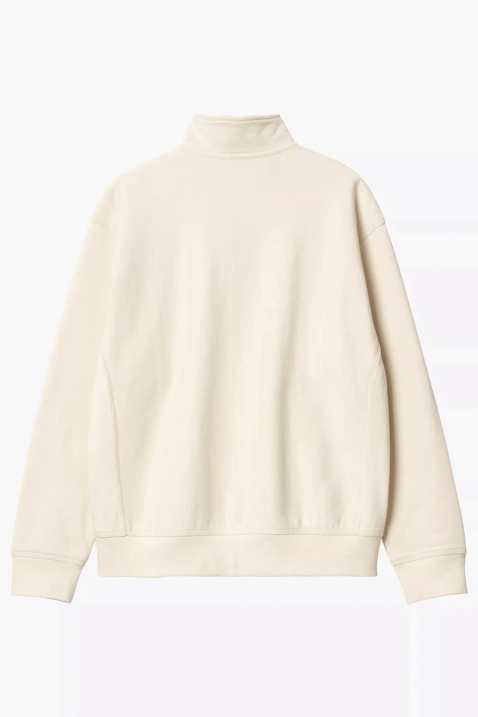  Carhartt Half Zip American Script Sweatshirt Bianco Uomo Panna - 2