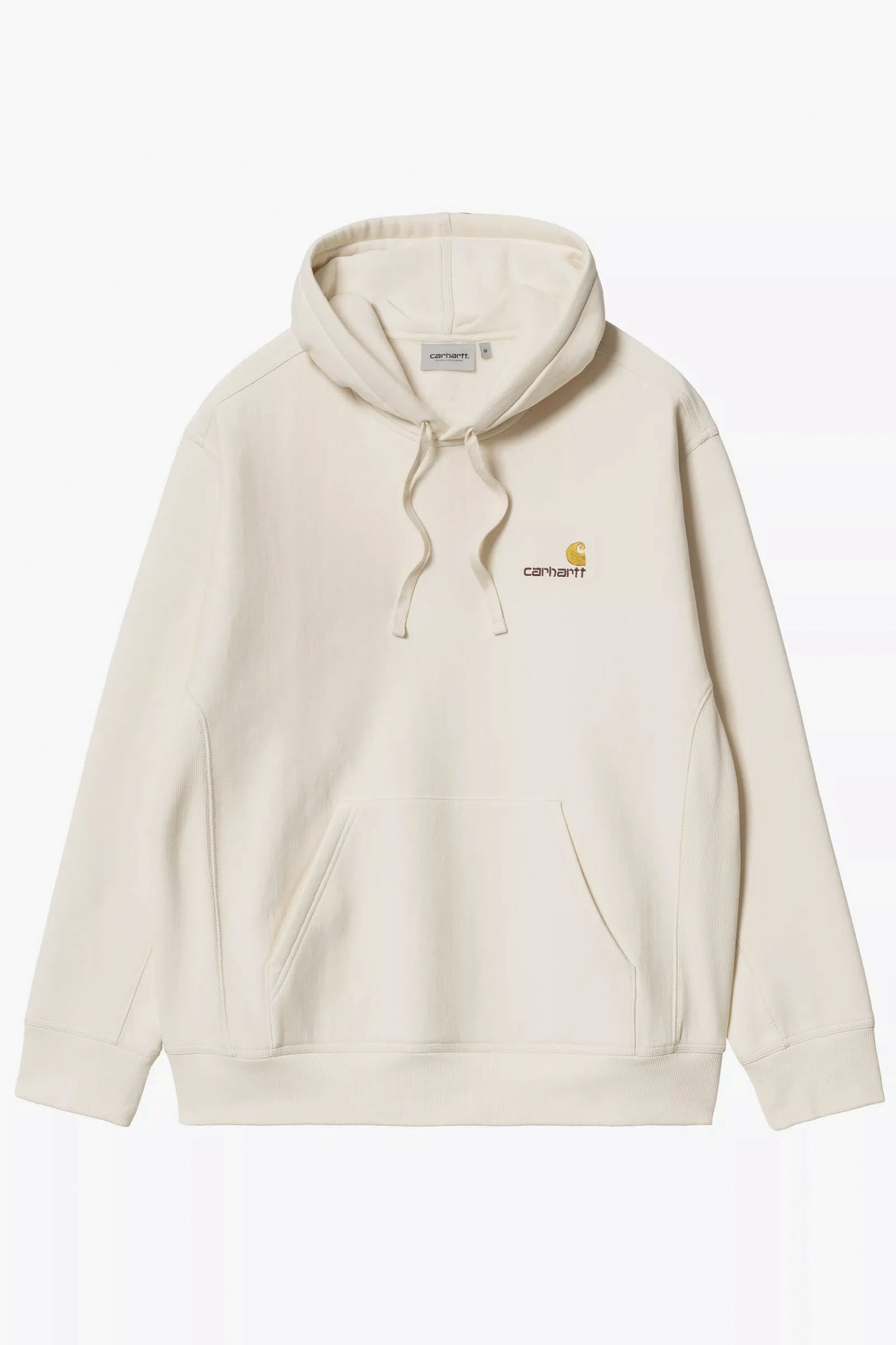  Carhartt Hooded American Script Sweatshirt Bianco Uomo Panna - 1
