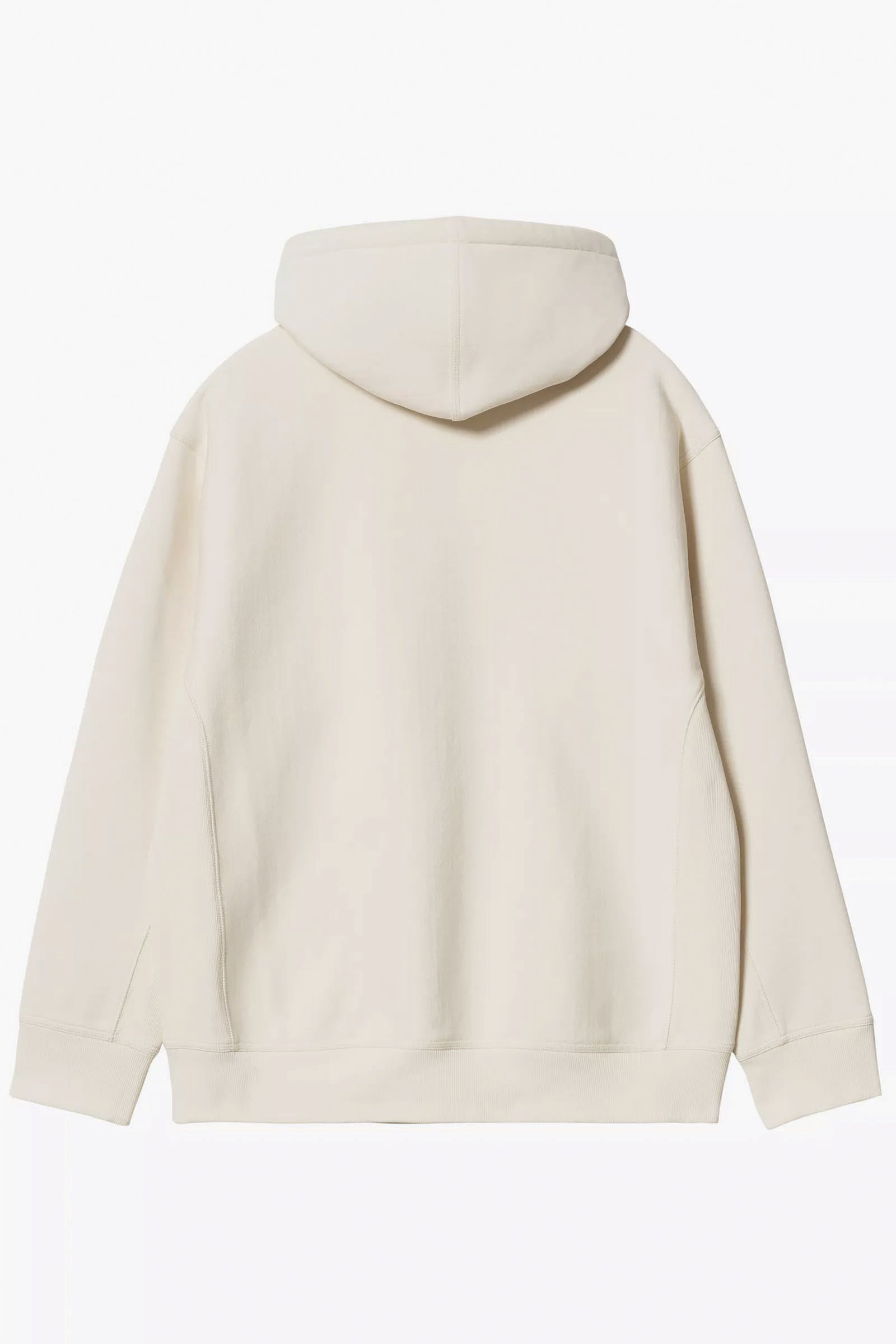  Carhartt Hooded American Script Sweatshirt Bianco Uomo Panna - 2