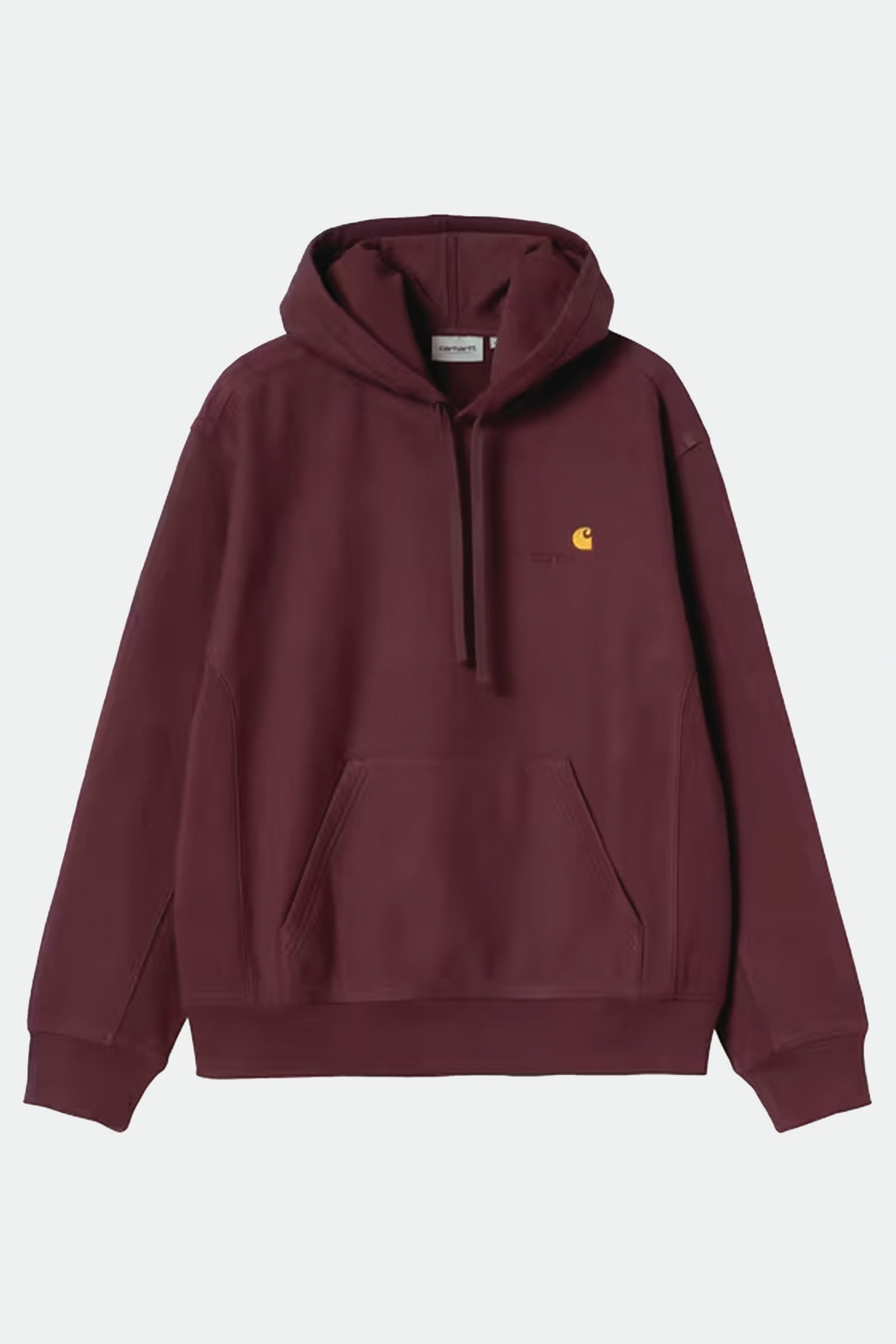  Carhartt Hooded American Script Sweatshirt Viola Uomo Bordeaux - 1