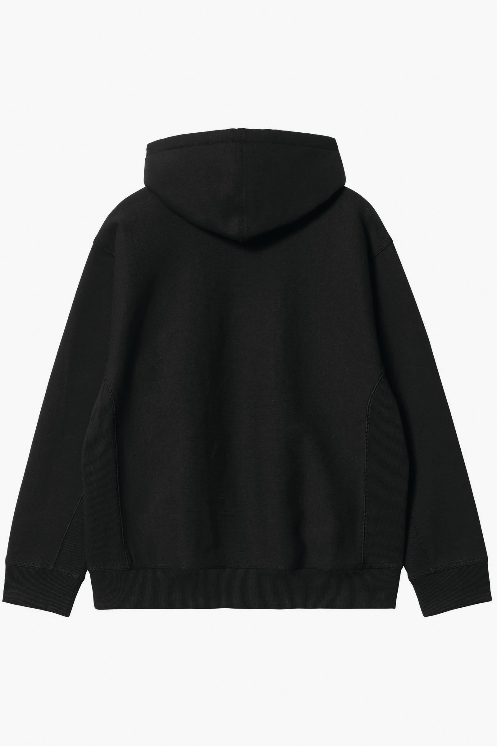  Carhartt Hooded American Script Sweatshirt Uomo Nero - 2