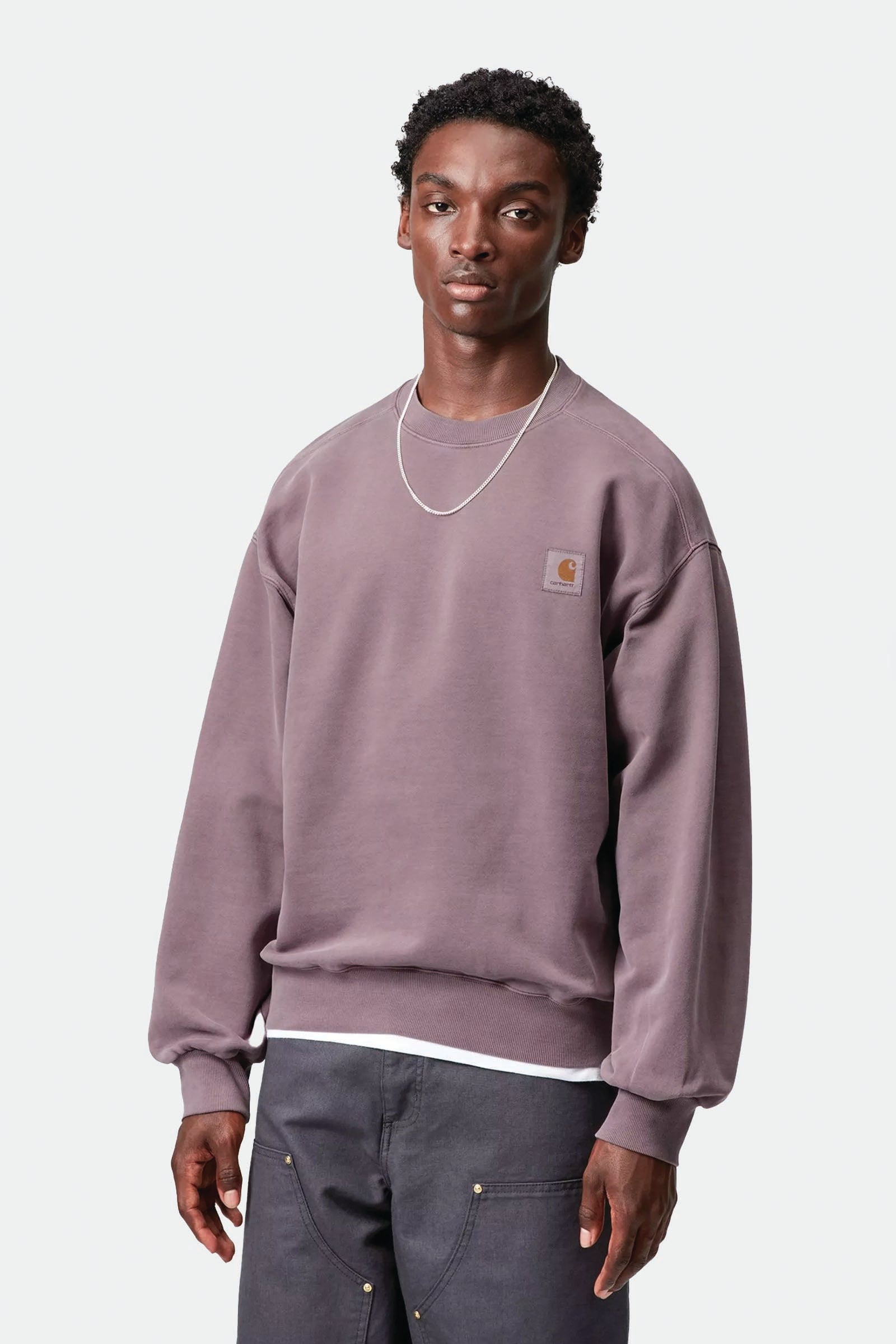  Carhartt Vista Sweatshirt Uomo Viola - 2