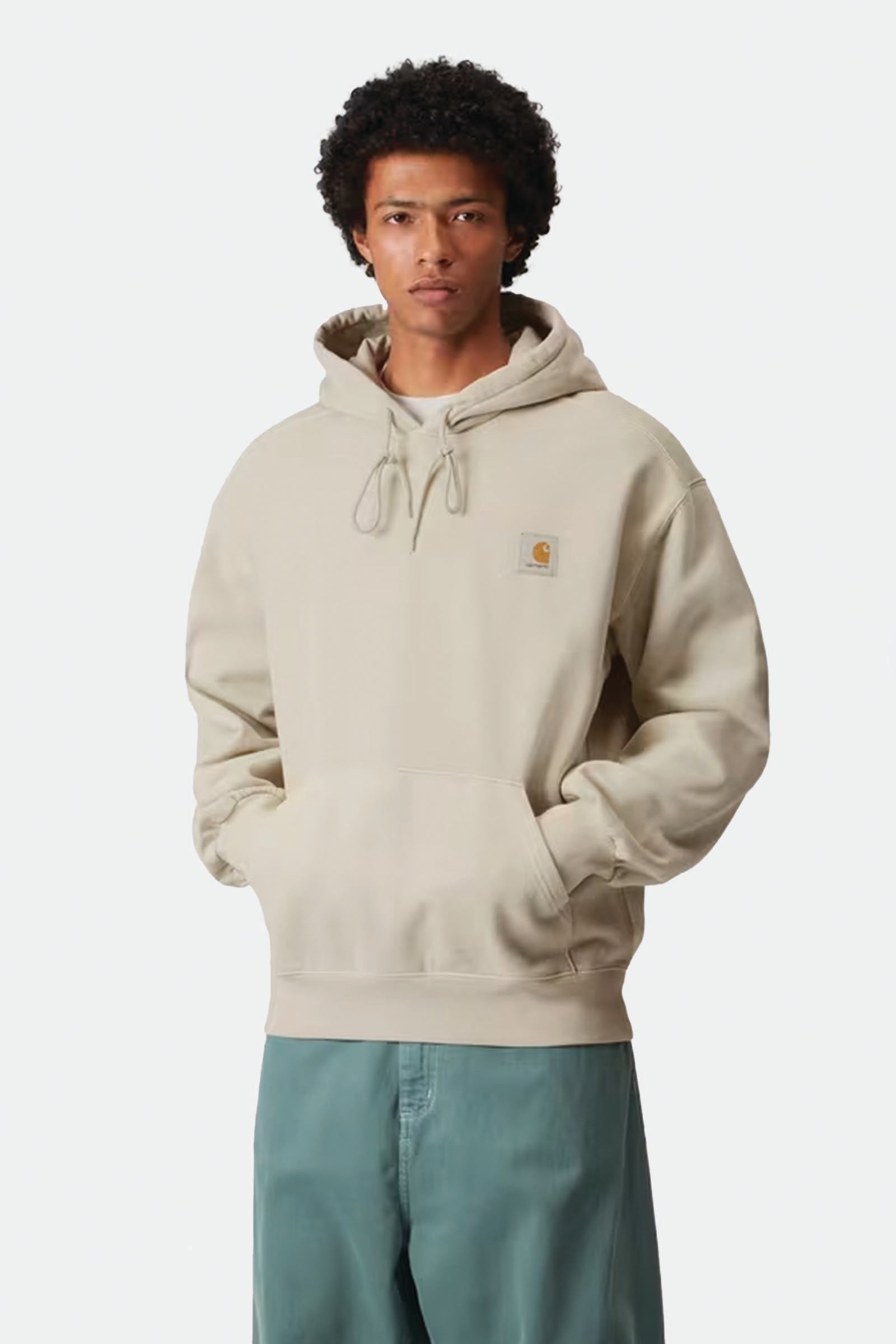  Carhartt Hooded Vista Sweatshirt Uomo Beige - 2