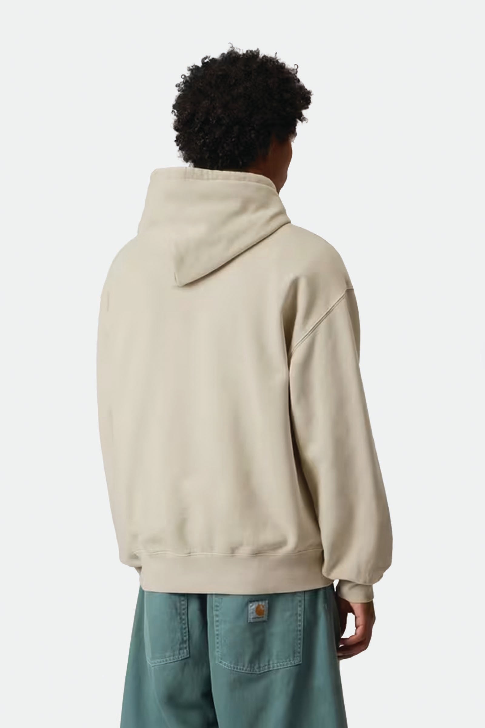  Carhartt Hooded Vista Sweatshirt Uomo Beige - 3