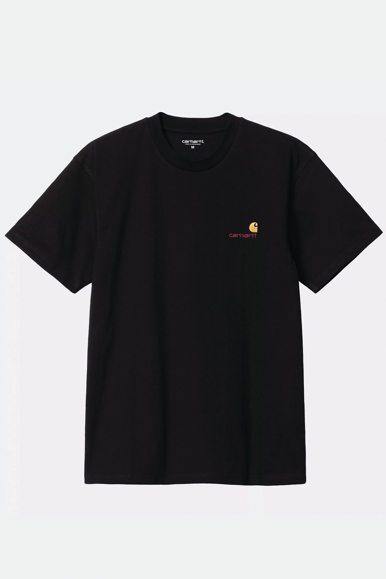  Carhartt S/s American Script T-shirt Nero Uomo Black - 1