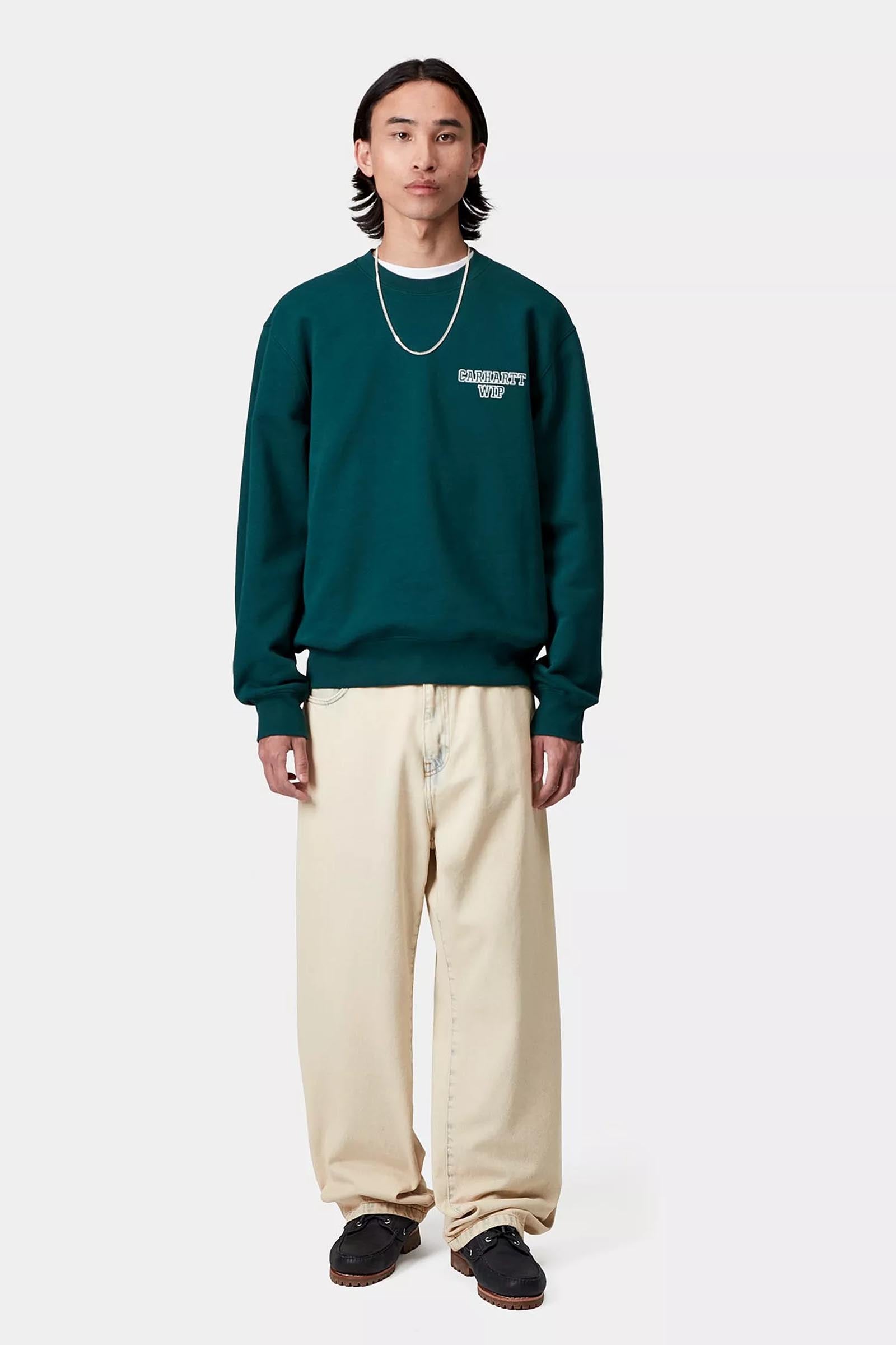  Carhartt Landon Pant Blu Unisex Denim Sabbia - 3