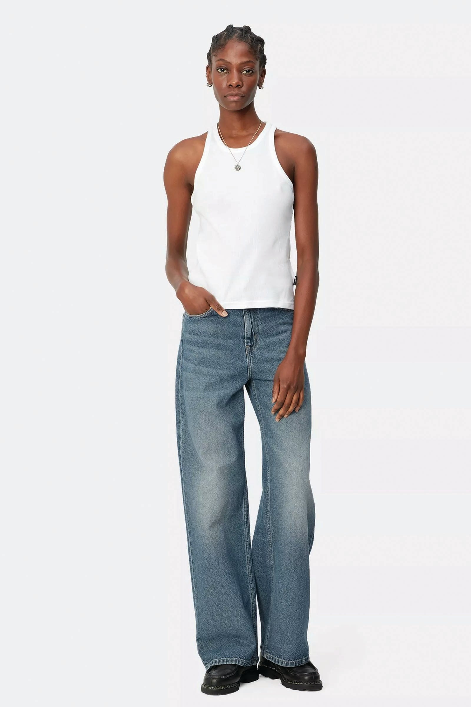  Carhartt Jane Pant Blu Unisex Blue - 3