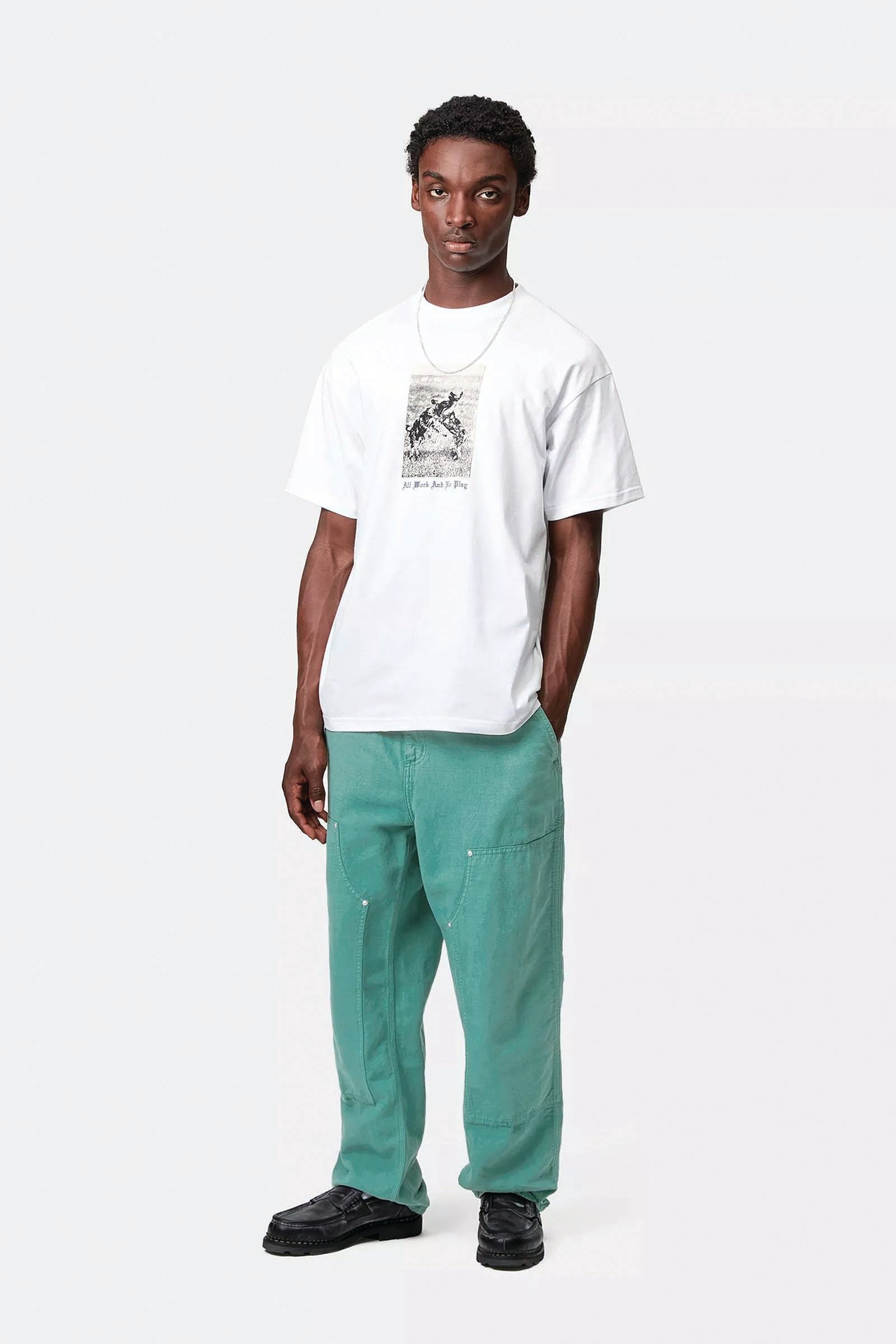  Carhartt Walter Double Knee Pant Unisex Verde - 3