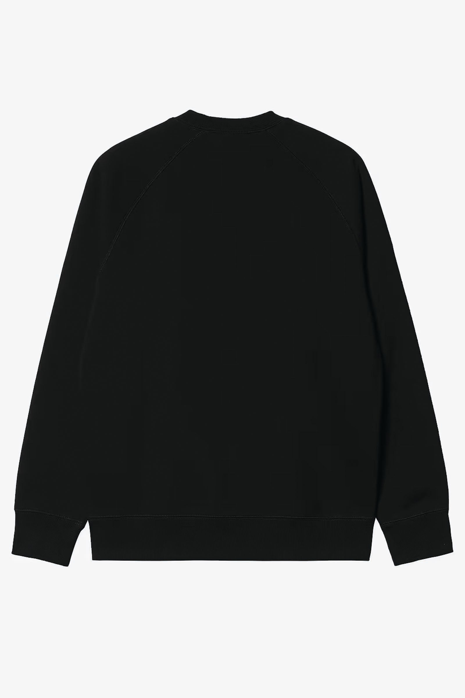  Carhartt Chase Sweatshirt Nero Uomo Black Gold - 2