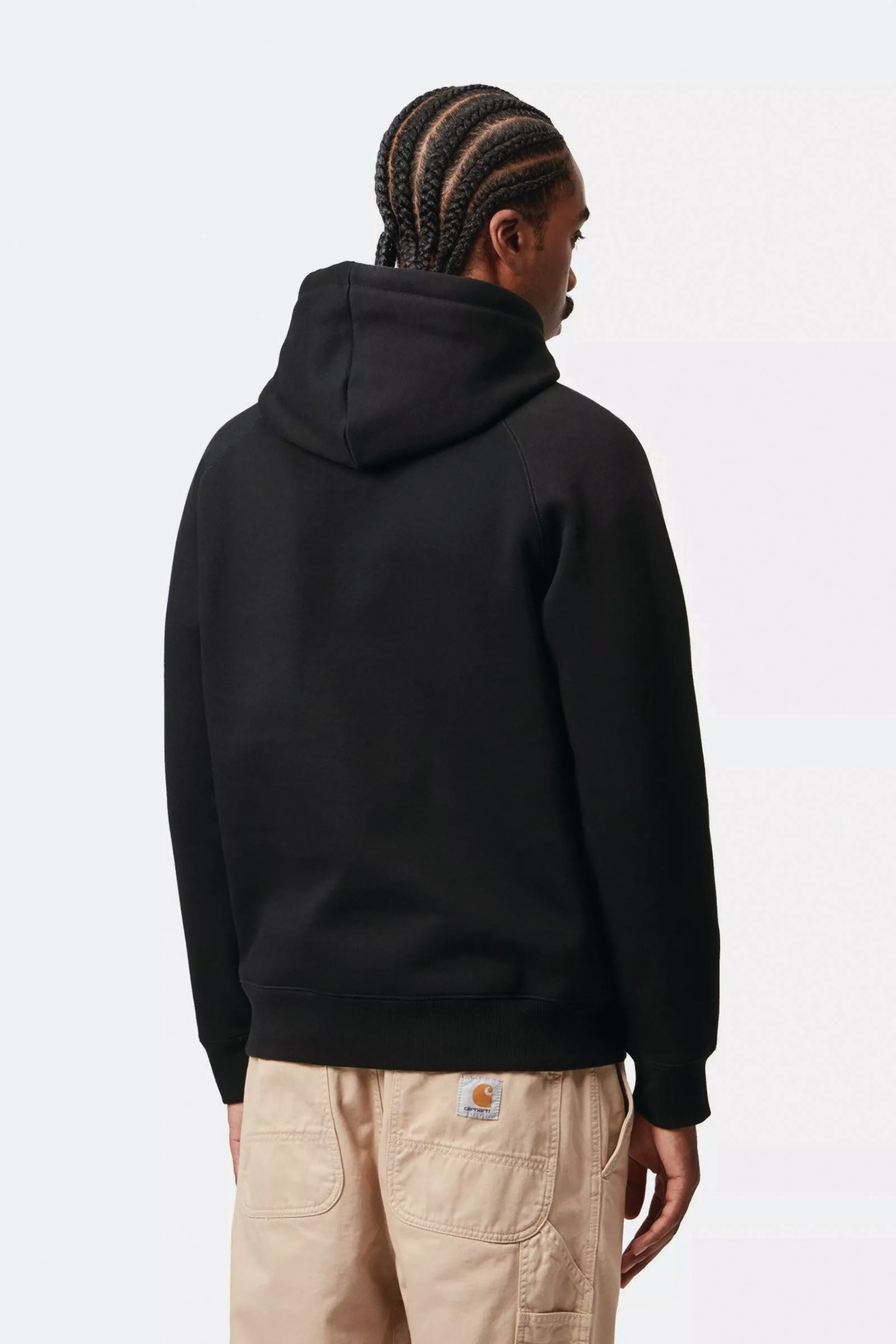  Carhartt Hooded Chase Sweatshirt Nero Uomo Black - 3