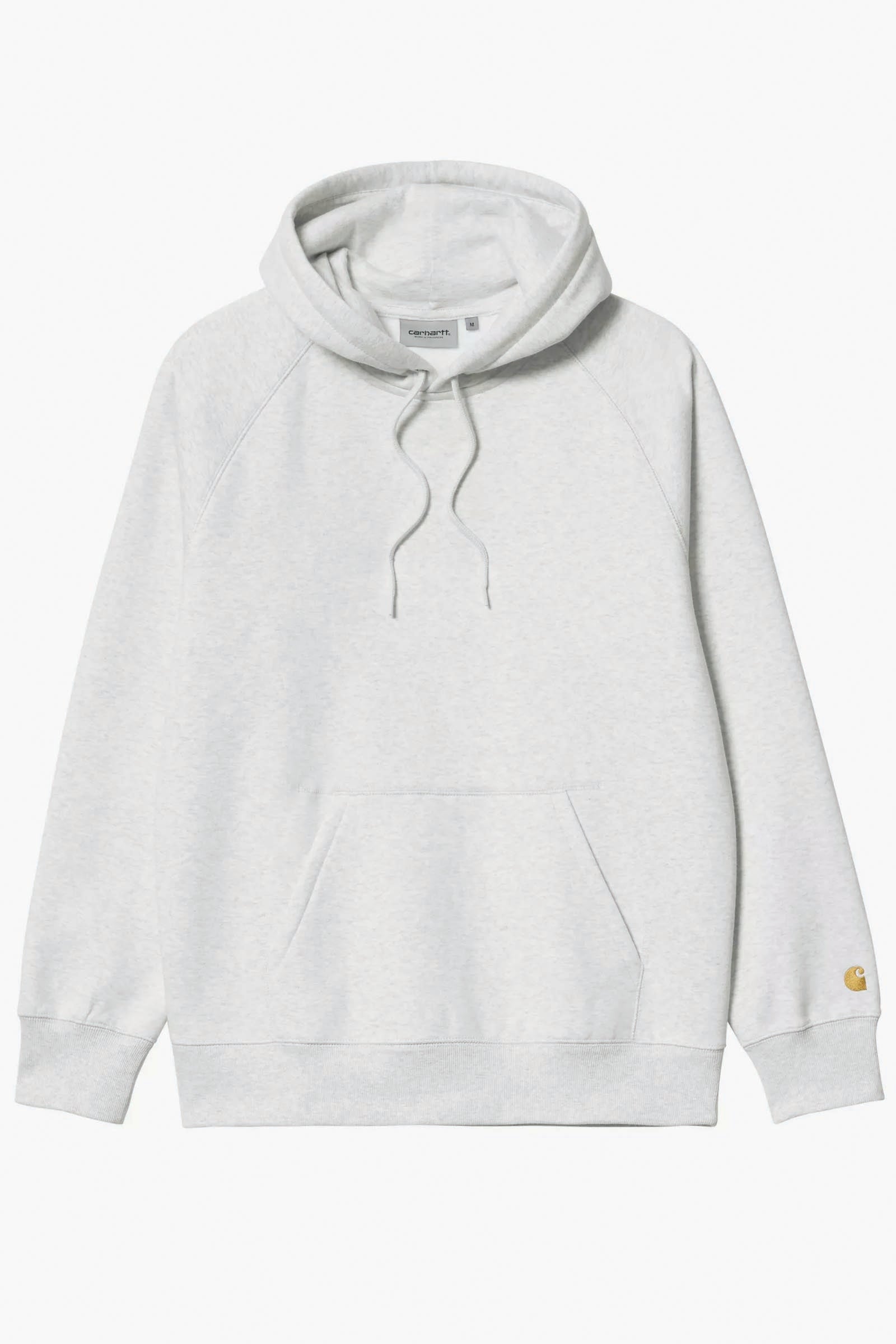  Carhartt Hooded Chase Sweatshirt Grigio Unisex Grigio Chiaro - 1
