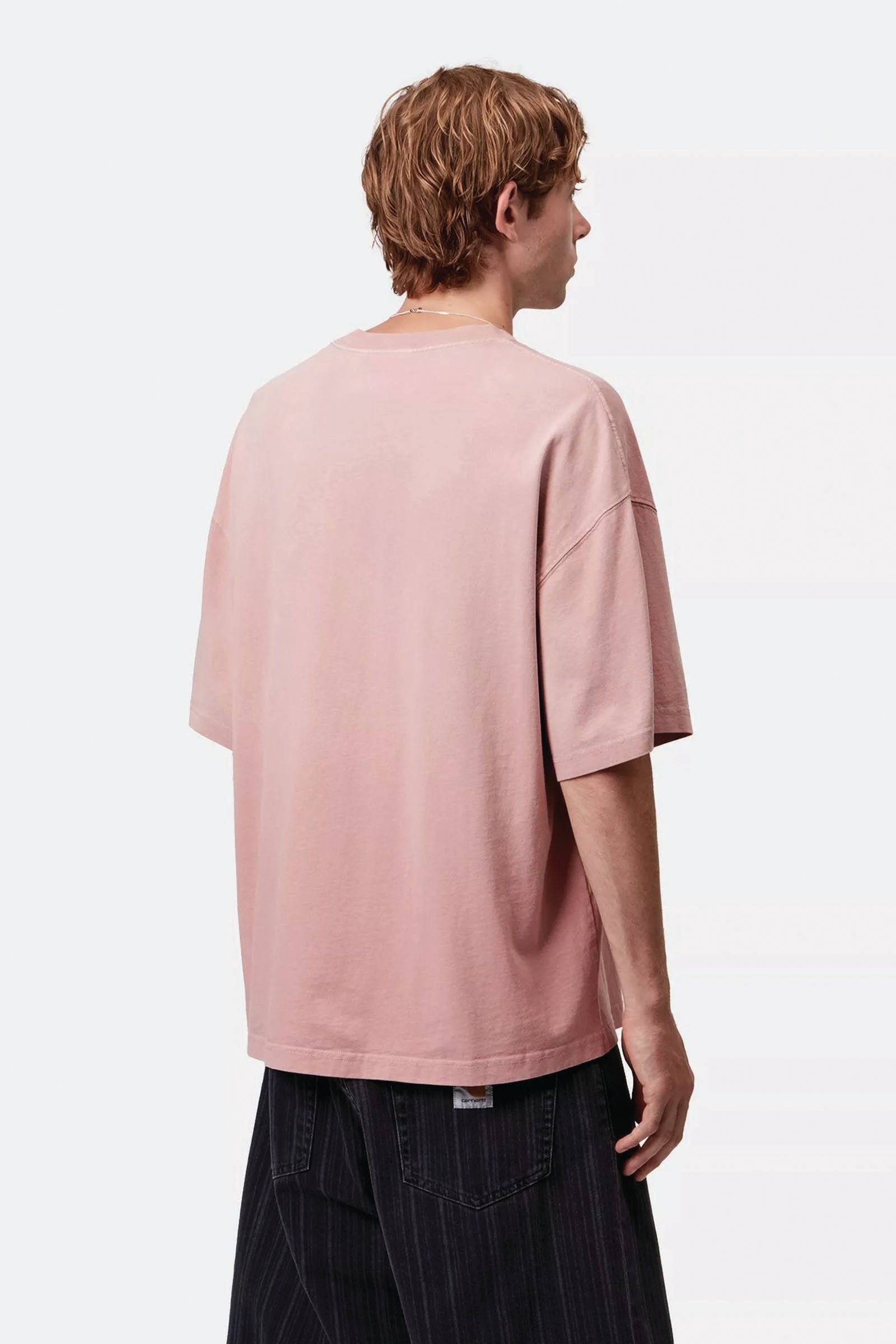  Carhartt S/s Hudson Pocket T-shirt Uomo Rosa - 4