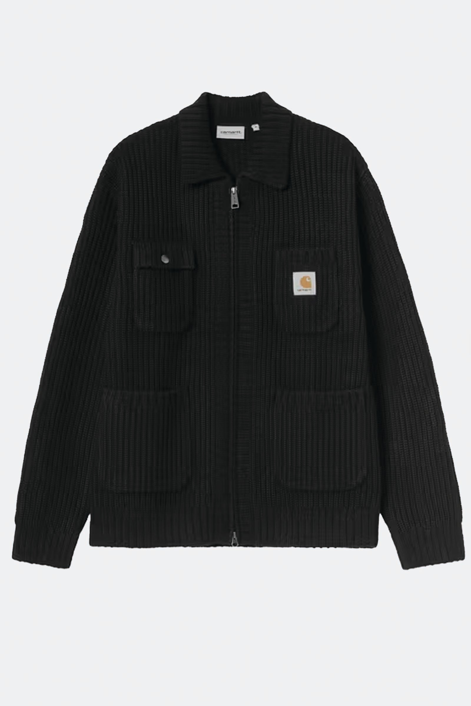  Carhartt Chore Knit Jacket Uomo Nero - 1