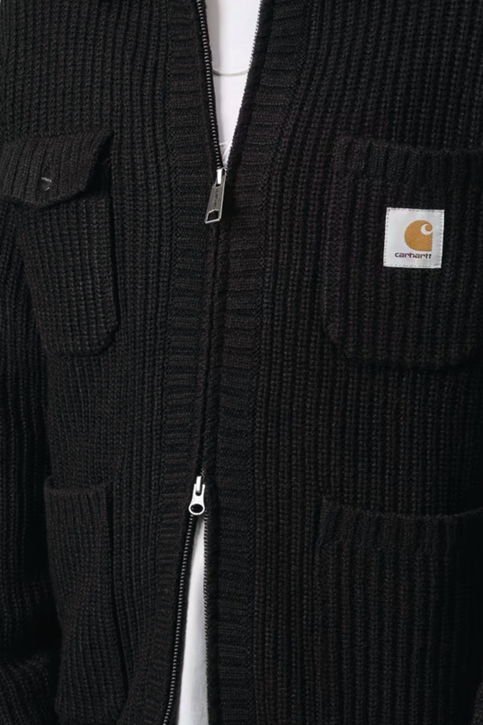  Carhartt Chore Knit Jacket Uomo Nero - 4