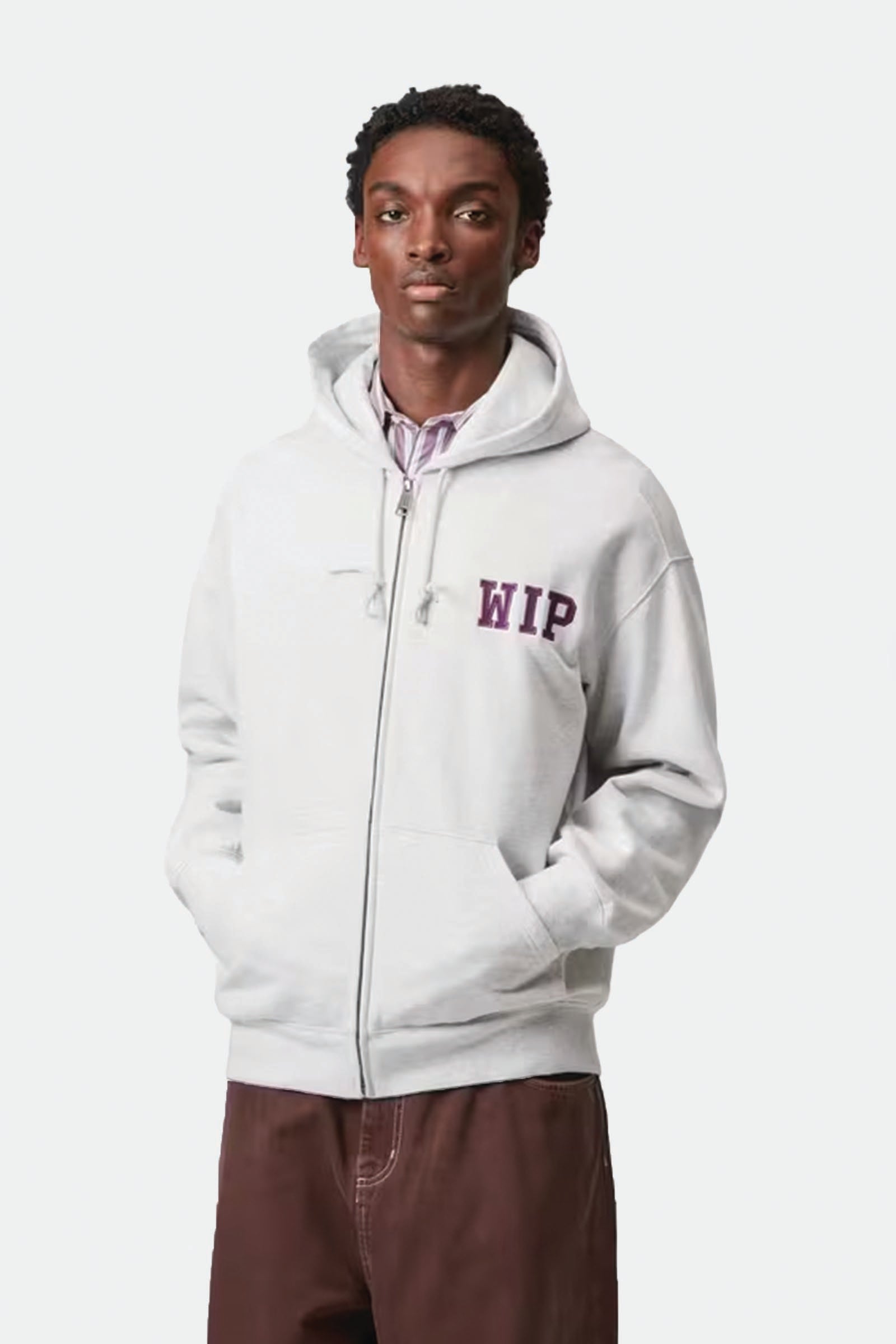  Carhartt Hooded Mini Wip Grigio Uomo Grigio Chiaro - 2