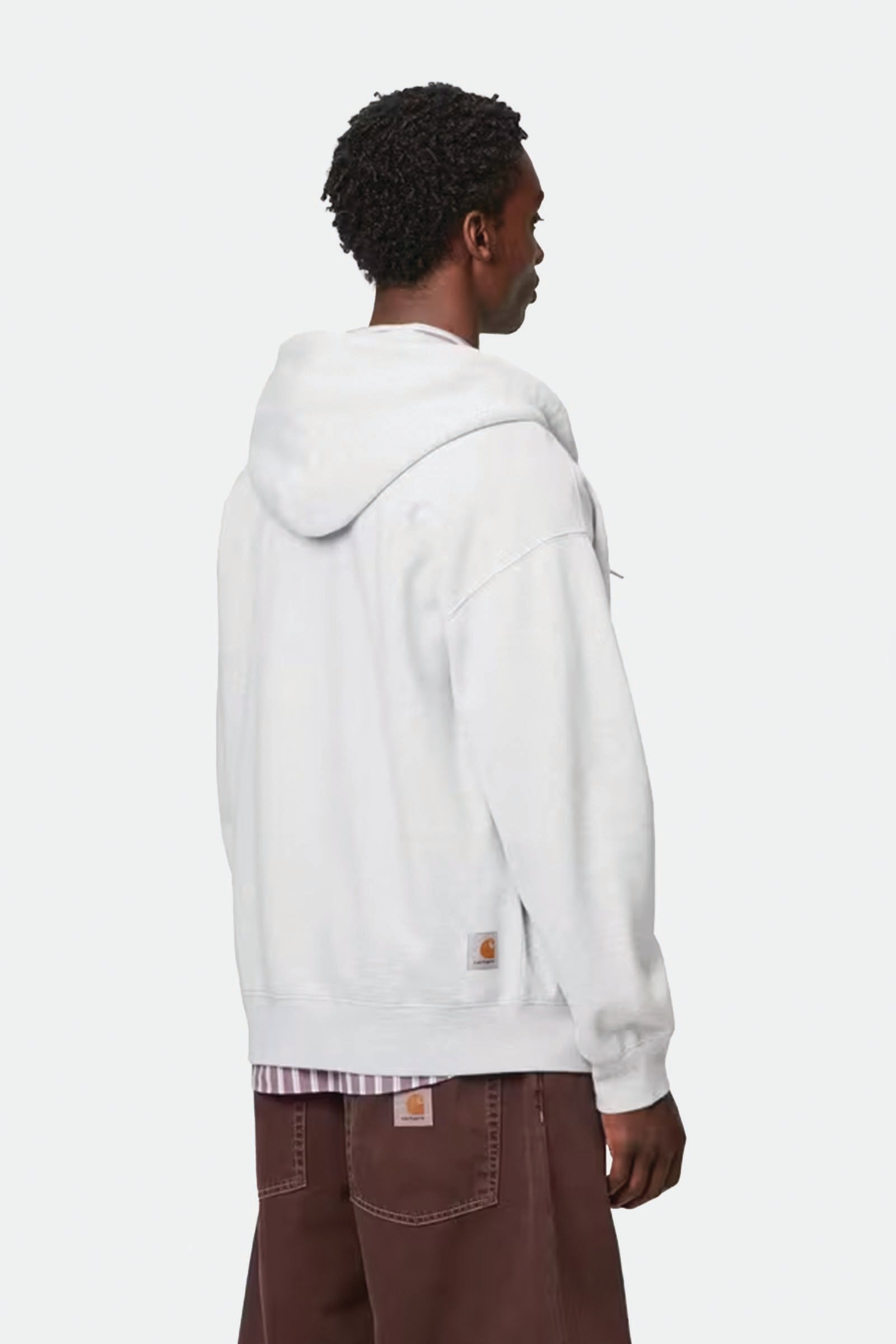  Carhartt Hooded Mini Wip Grigio Uomo Grigio Chiaro - 3