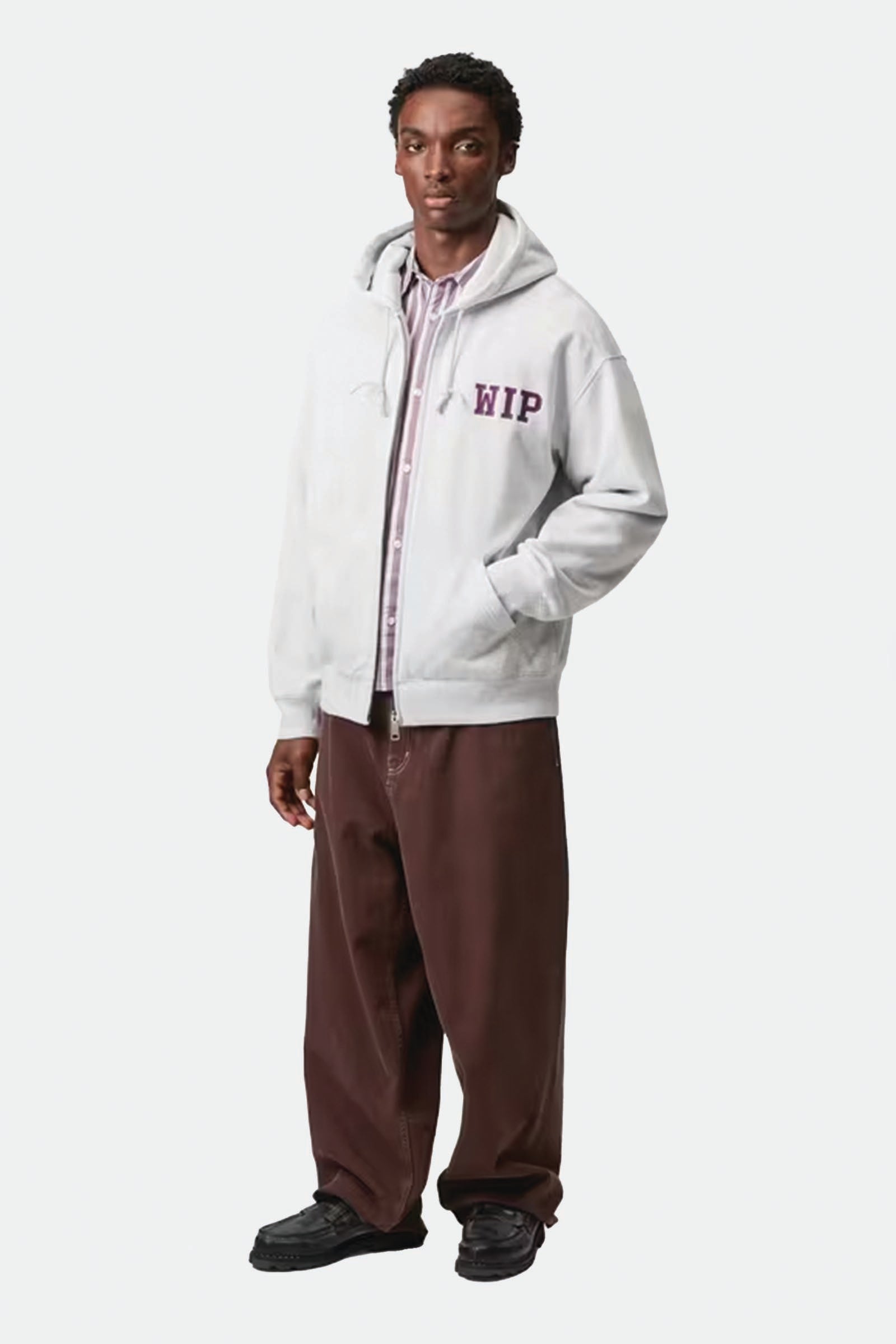  Carhartt Hooded Mini Wip Grigio Uomo Grigio Chiaro - 4