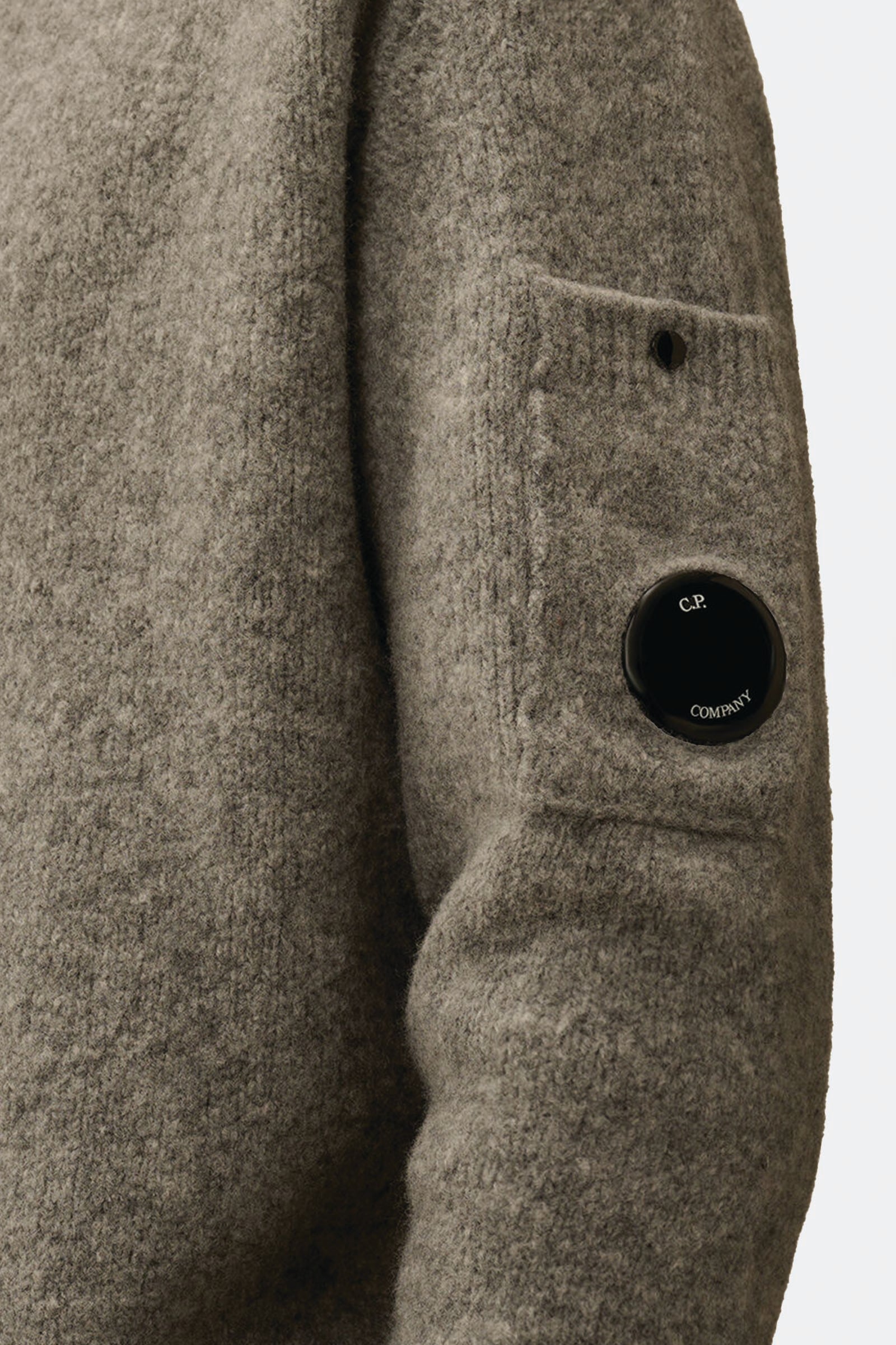  C.p. Company Extrafine Merino Wool Mockneck Sweater Uomo Grigio - 4