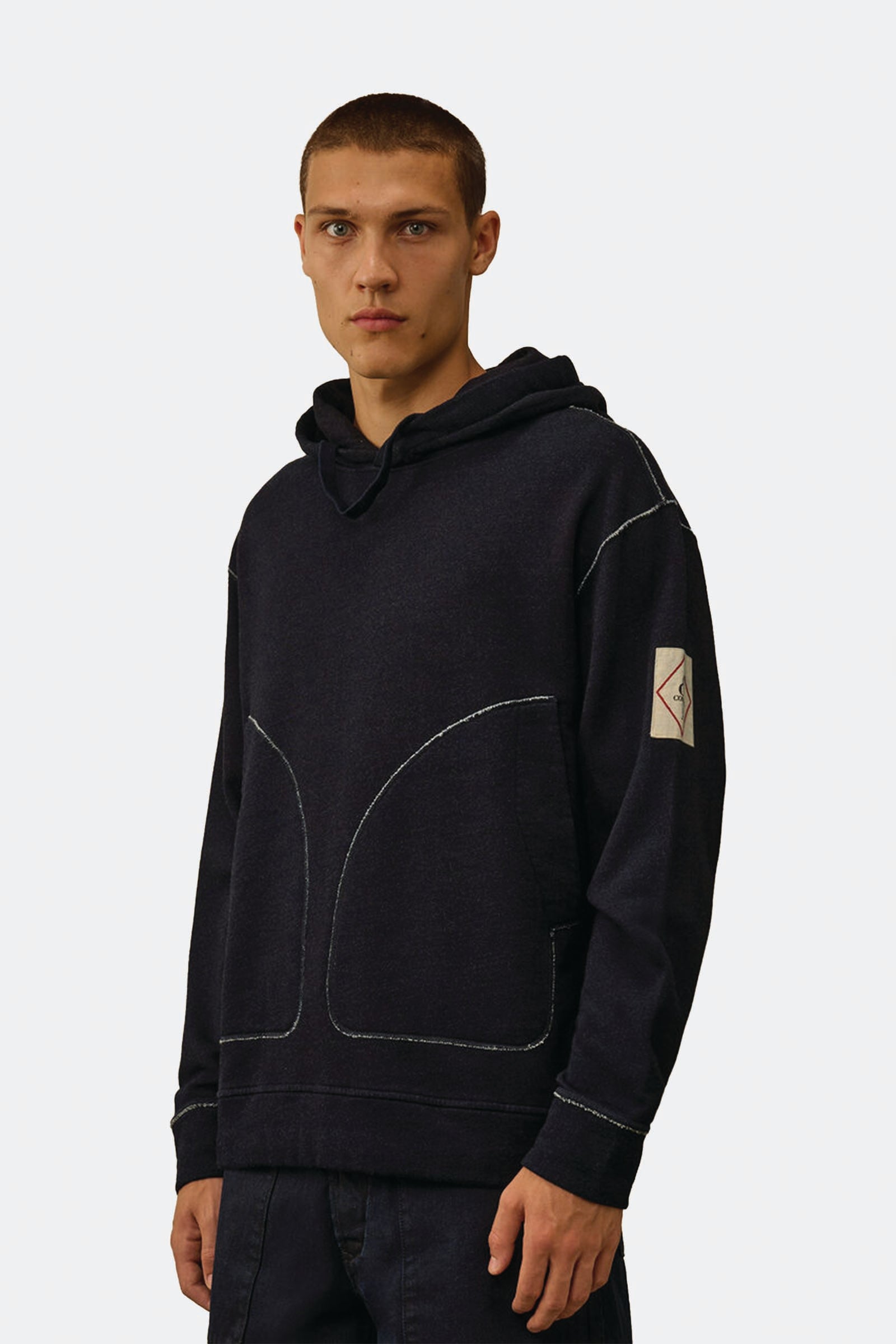  C.p. Company Indigo Fleece Hooded Sweatshirt Uomo Blu - 2