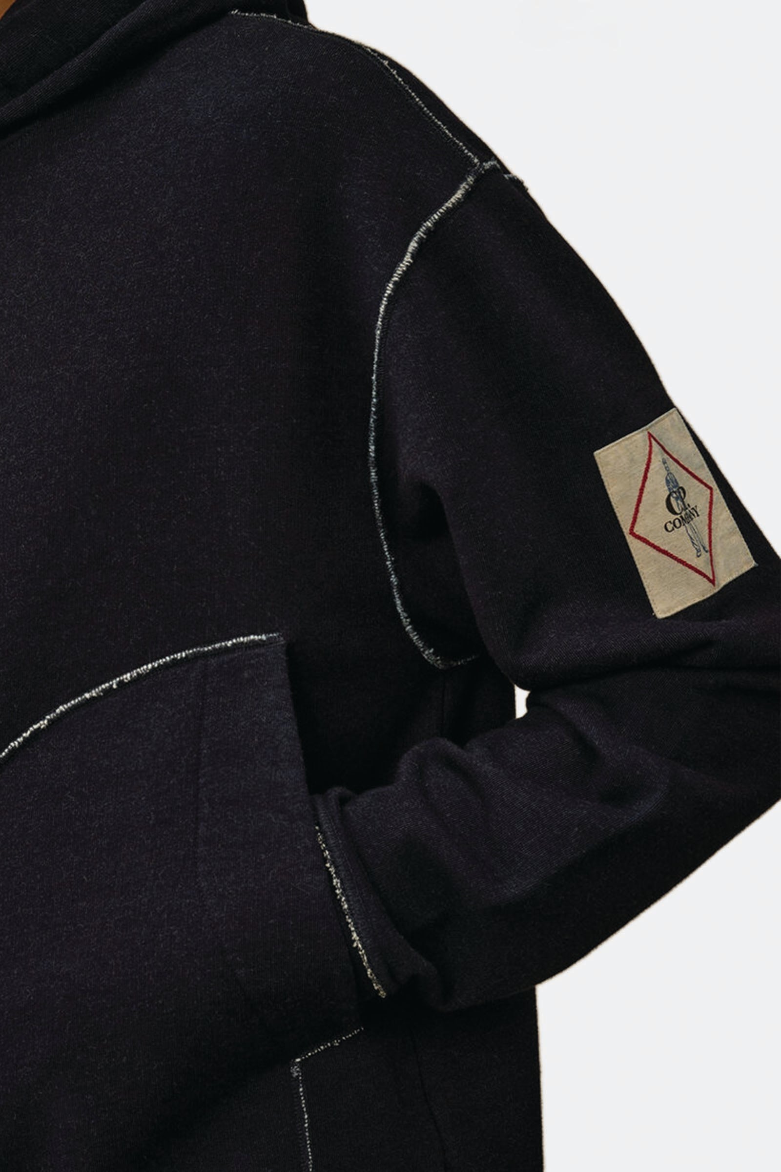  C.p. Company Indigo Fleece Hooded Sweatshirt Uomo Blu - 4