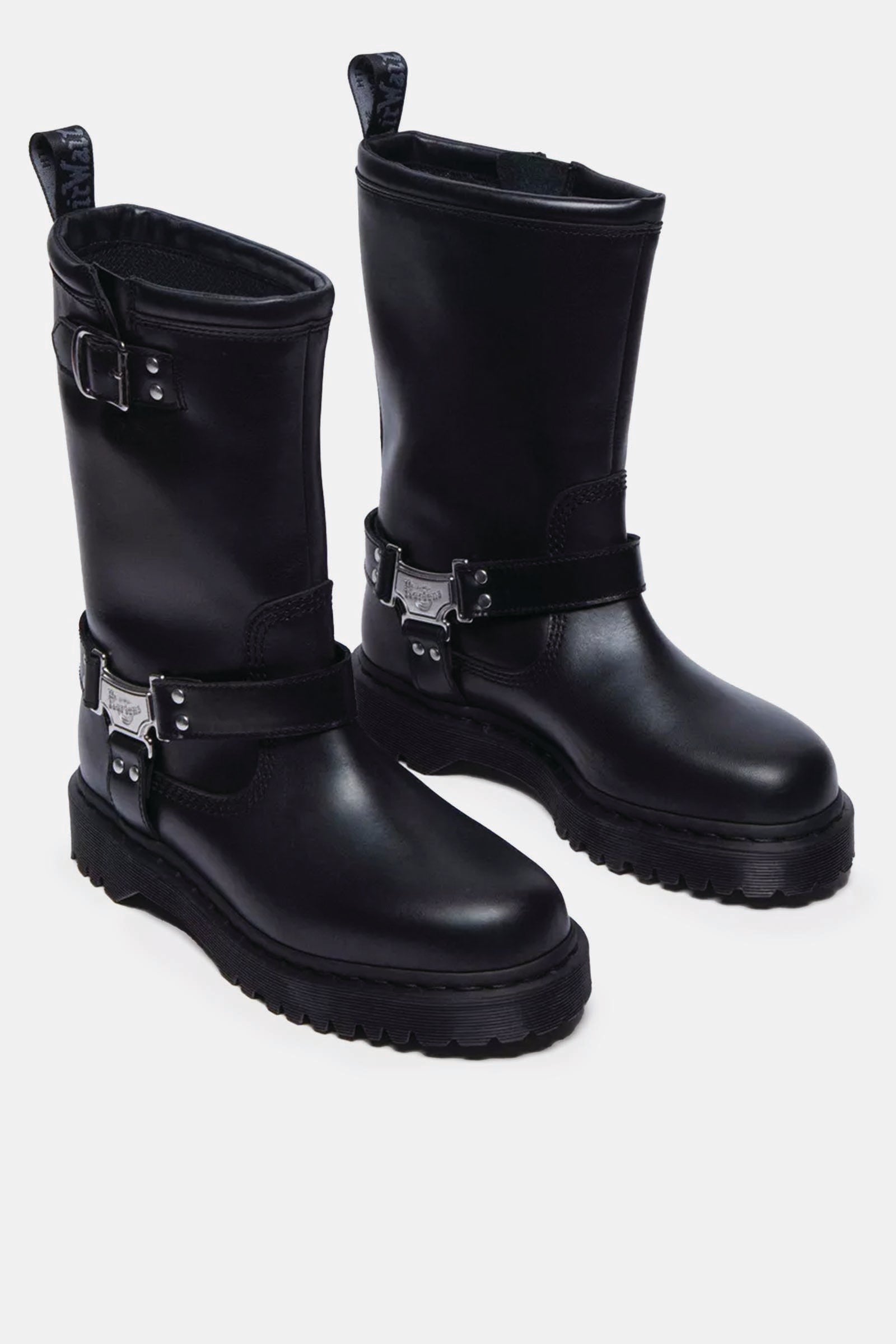  Dr. Martens Biker Anistone Hi Donna Nero - 2