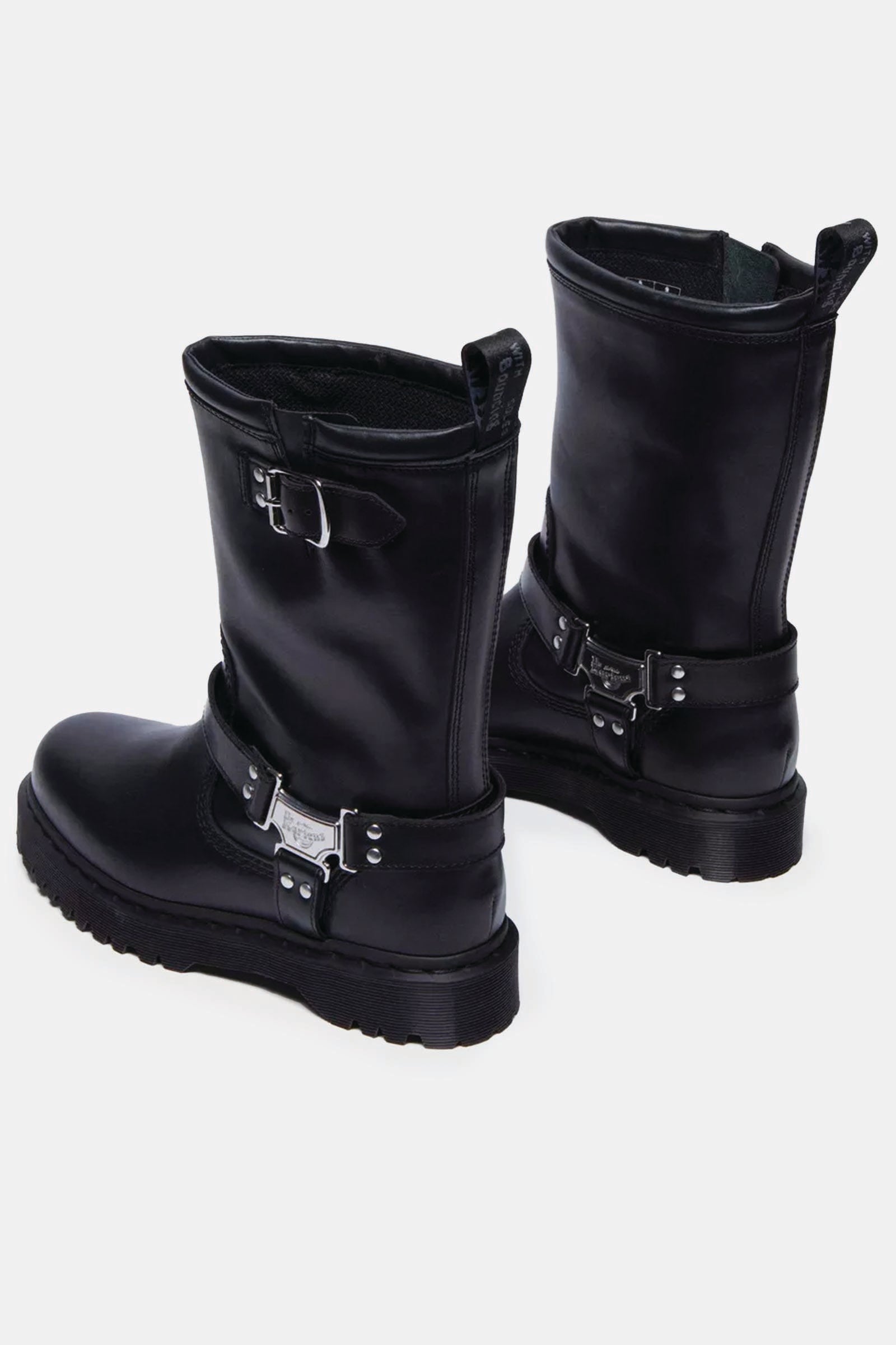  Dr. Martens Biker Anistone Hi Donna Nero - 3