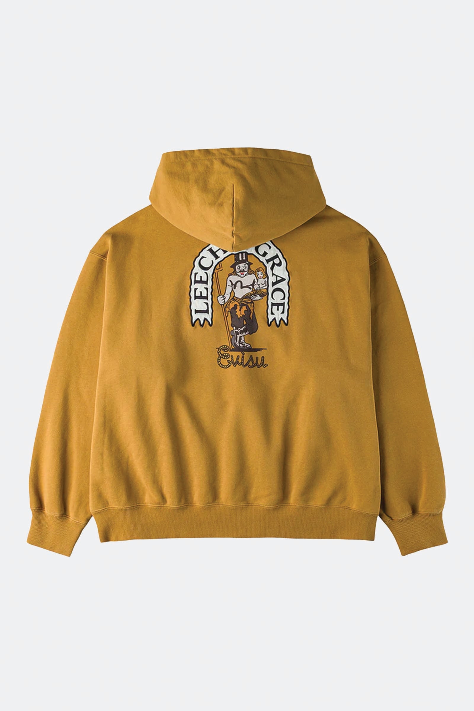  Evisu American Ebisu And Seagull Print Relax Fit Hoodie Marrone Uomo Tabacco - 1