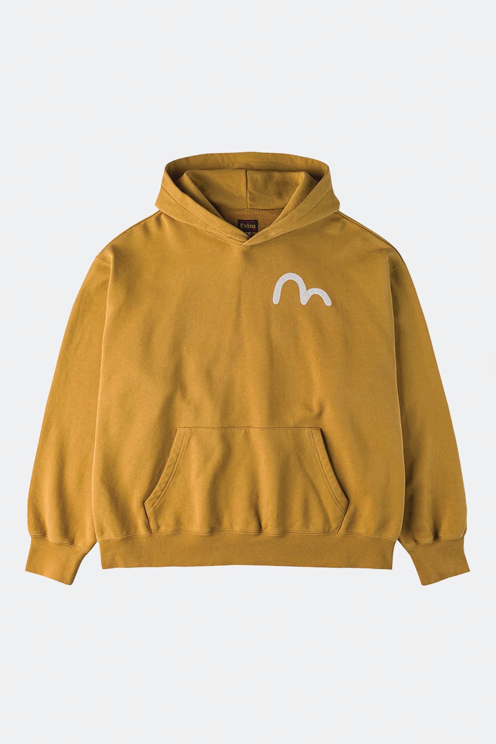  Evisu American Ebisu And Seagull Print Relax Fit Hoodie Marrone Uomo Tabacco - 2