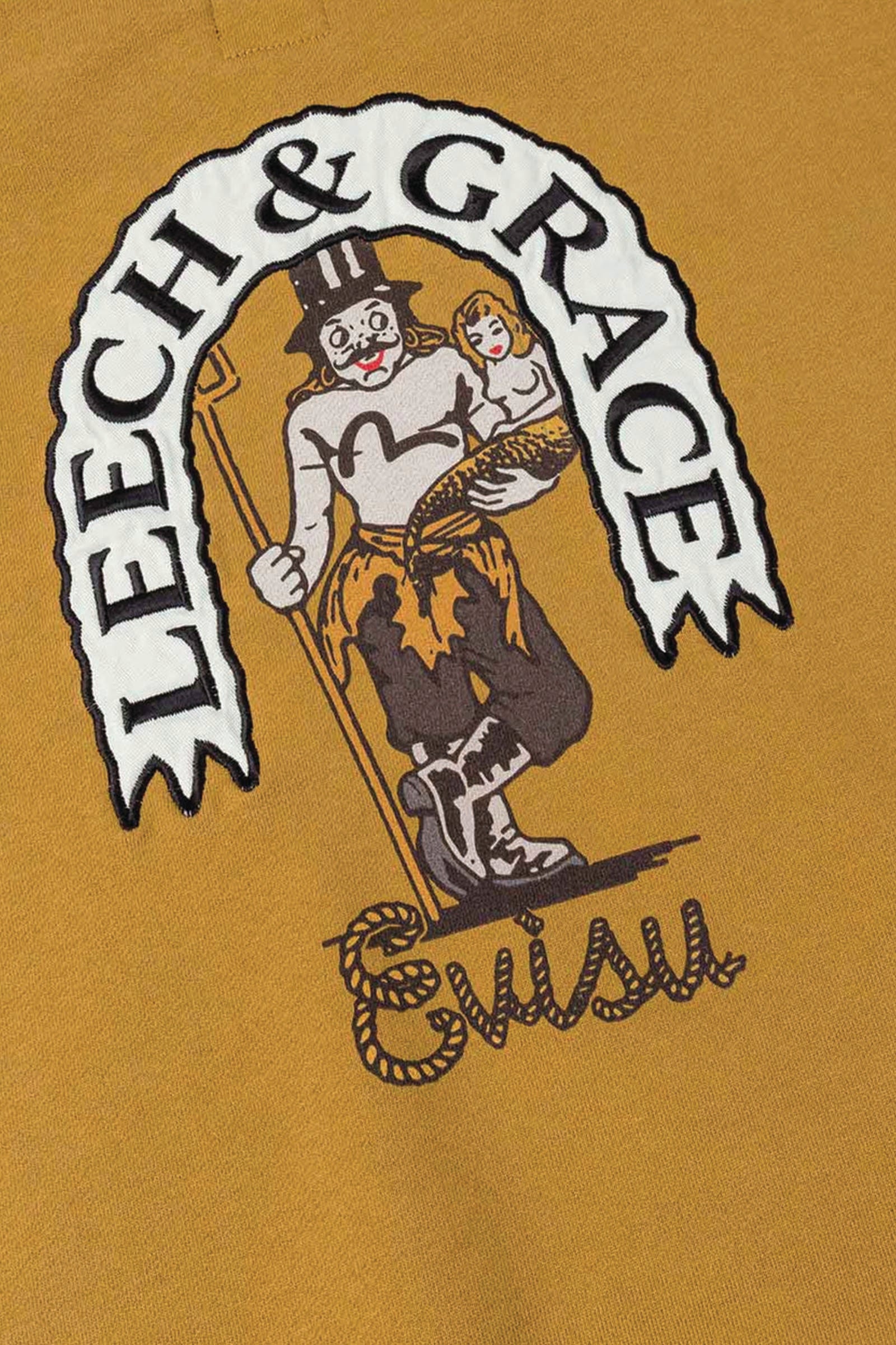  Evisu American Ebisu And Seagull Print Relax Fit Hoodie Marrone Uomo Tabacco - 5