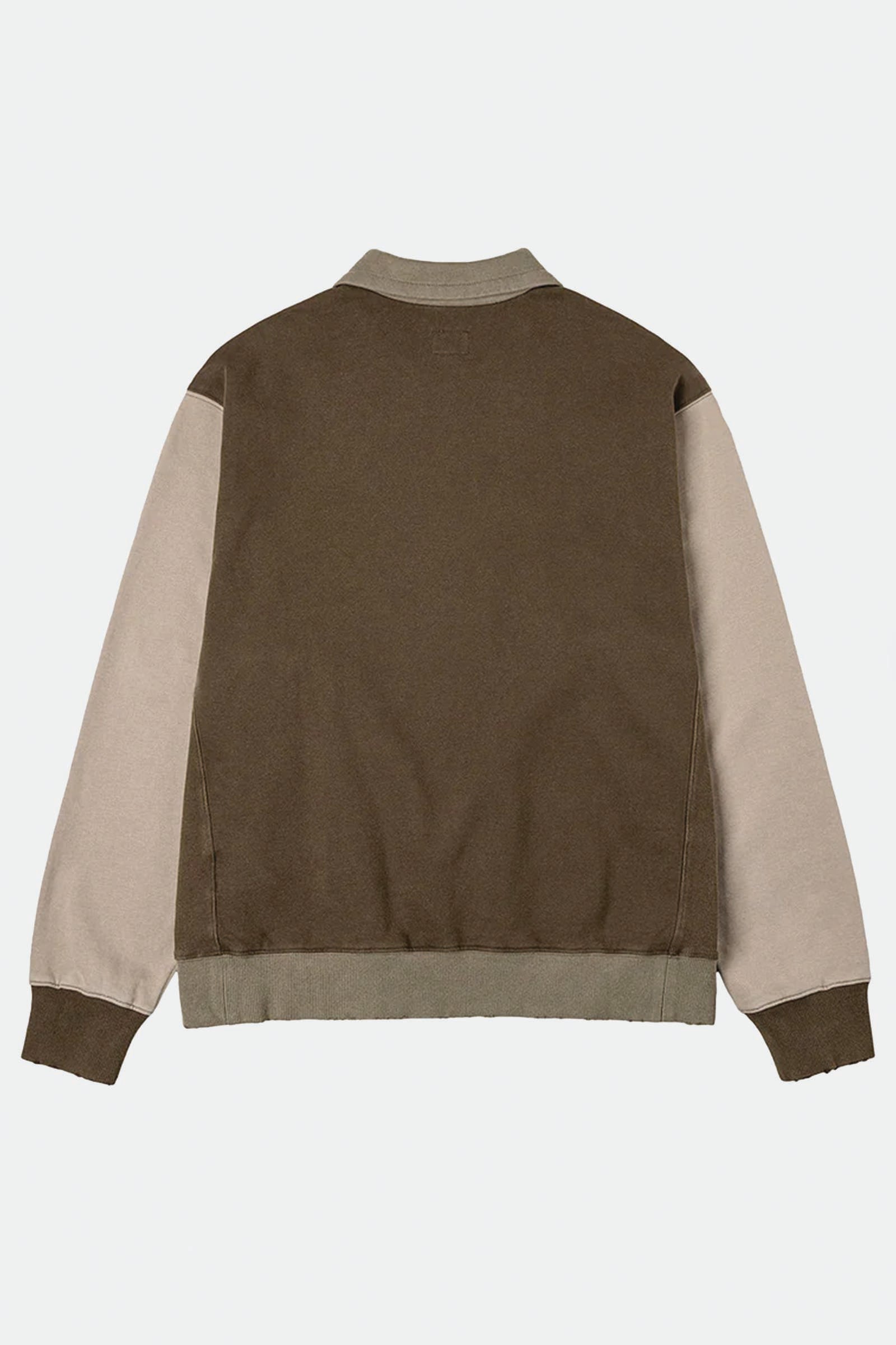  Evisu Logo Appliqué Regular Fit Half-zip Color-blocking Sweatshirt Verde Uomo Verde Oliva - 2