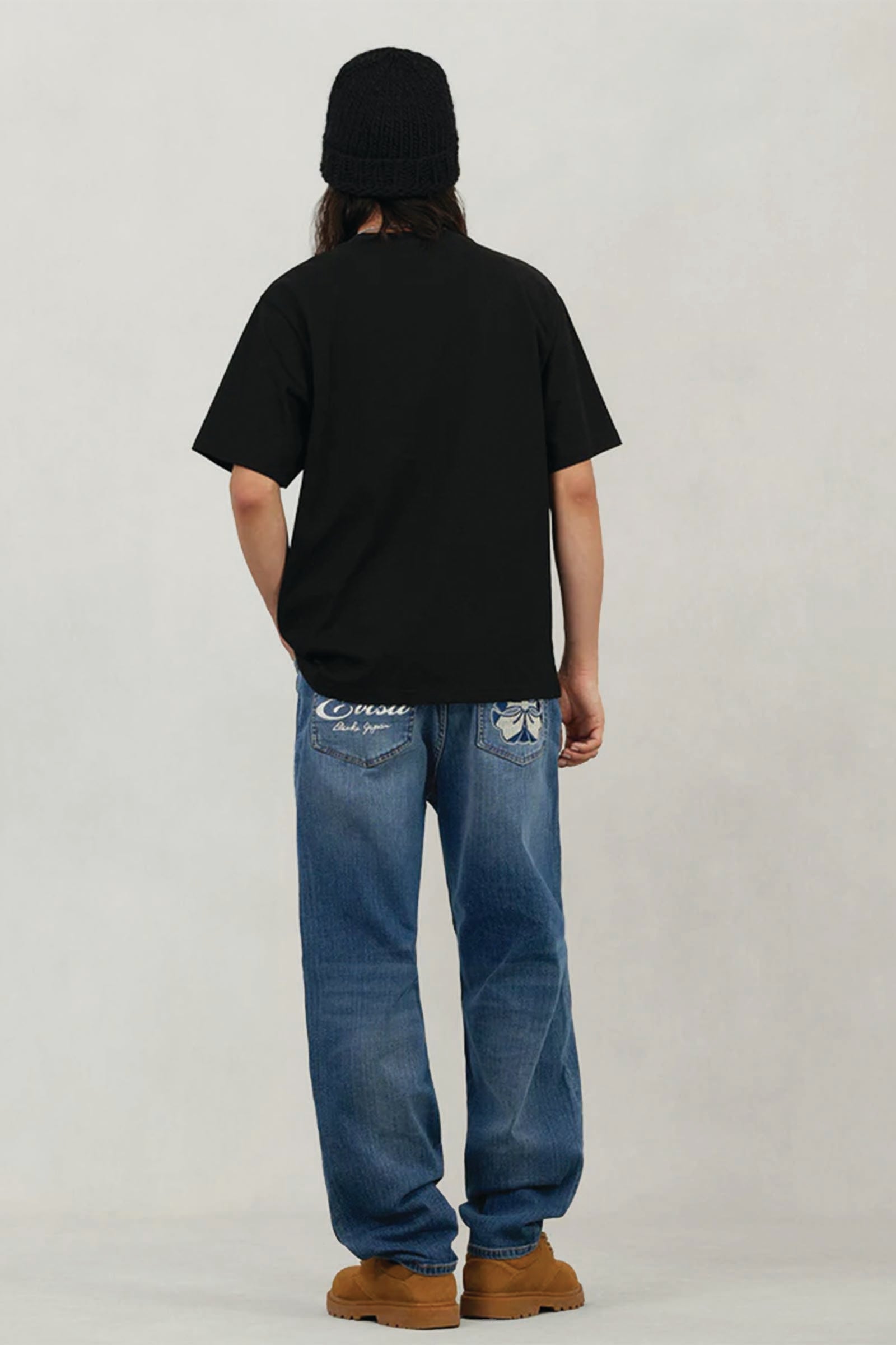  Evisu Brocade Seagull Appliqué Regular Fit Short Sleeves T-shirt Uomo Nero - 3