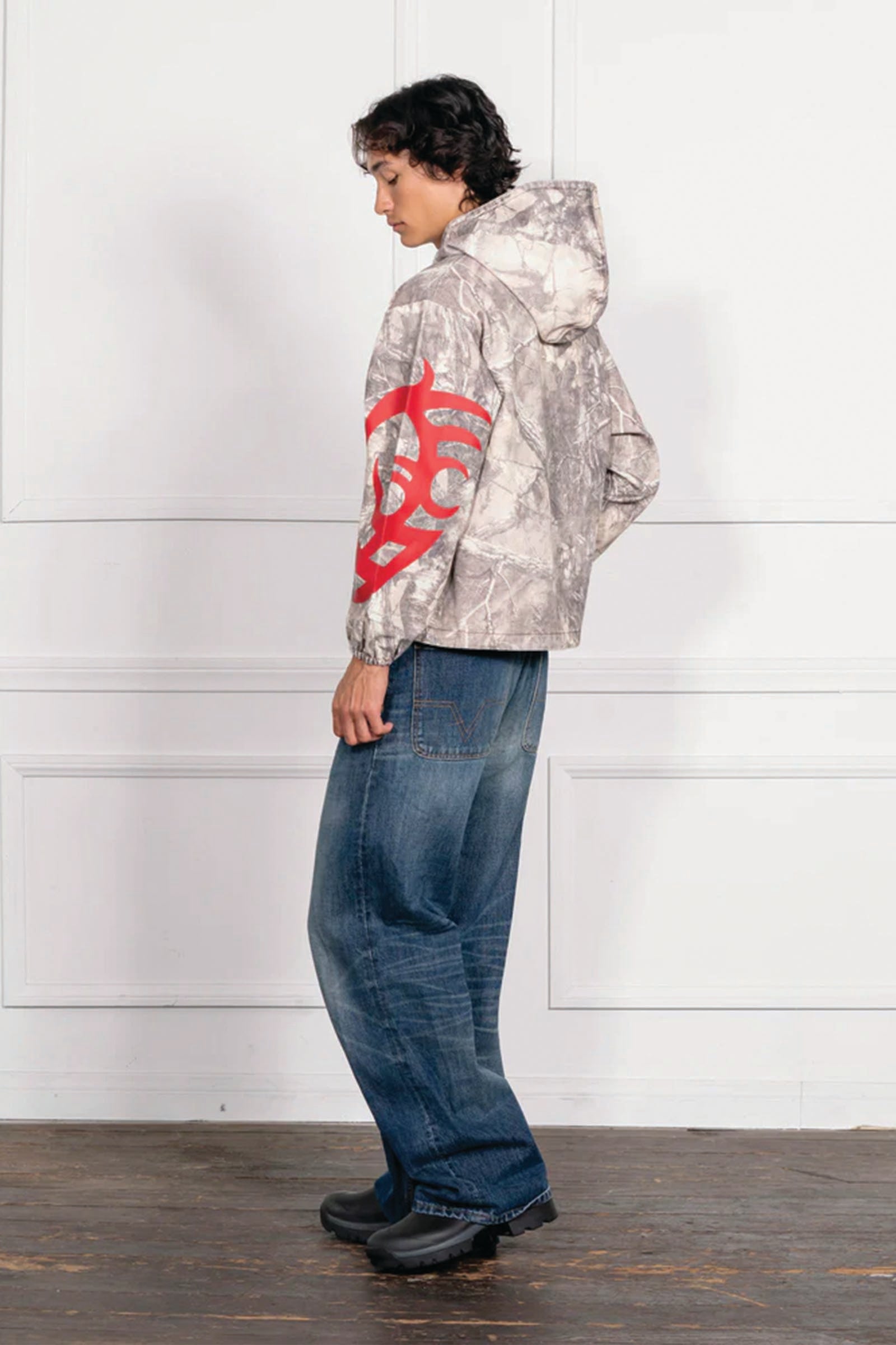  Pleasures Hunt Canvas Poncho Hoodie Pattern Unisex Mimetico - 3